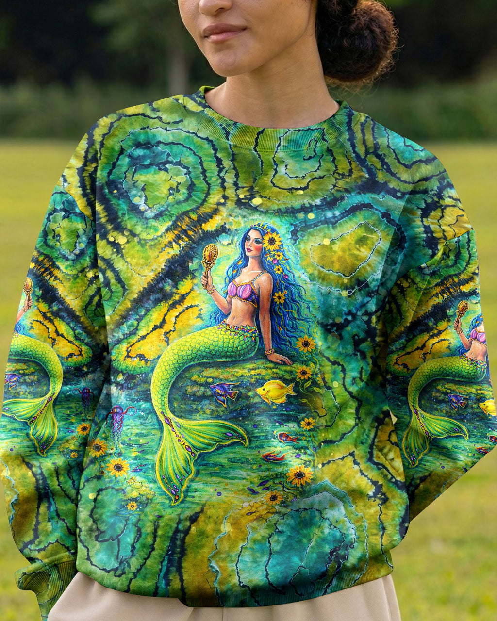 SHE IS A MERMAID SWIRL ALL OVER PRINT  - TLNT0904262
