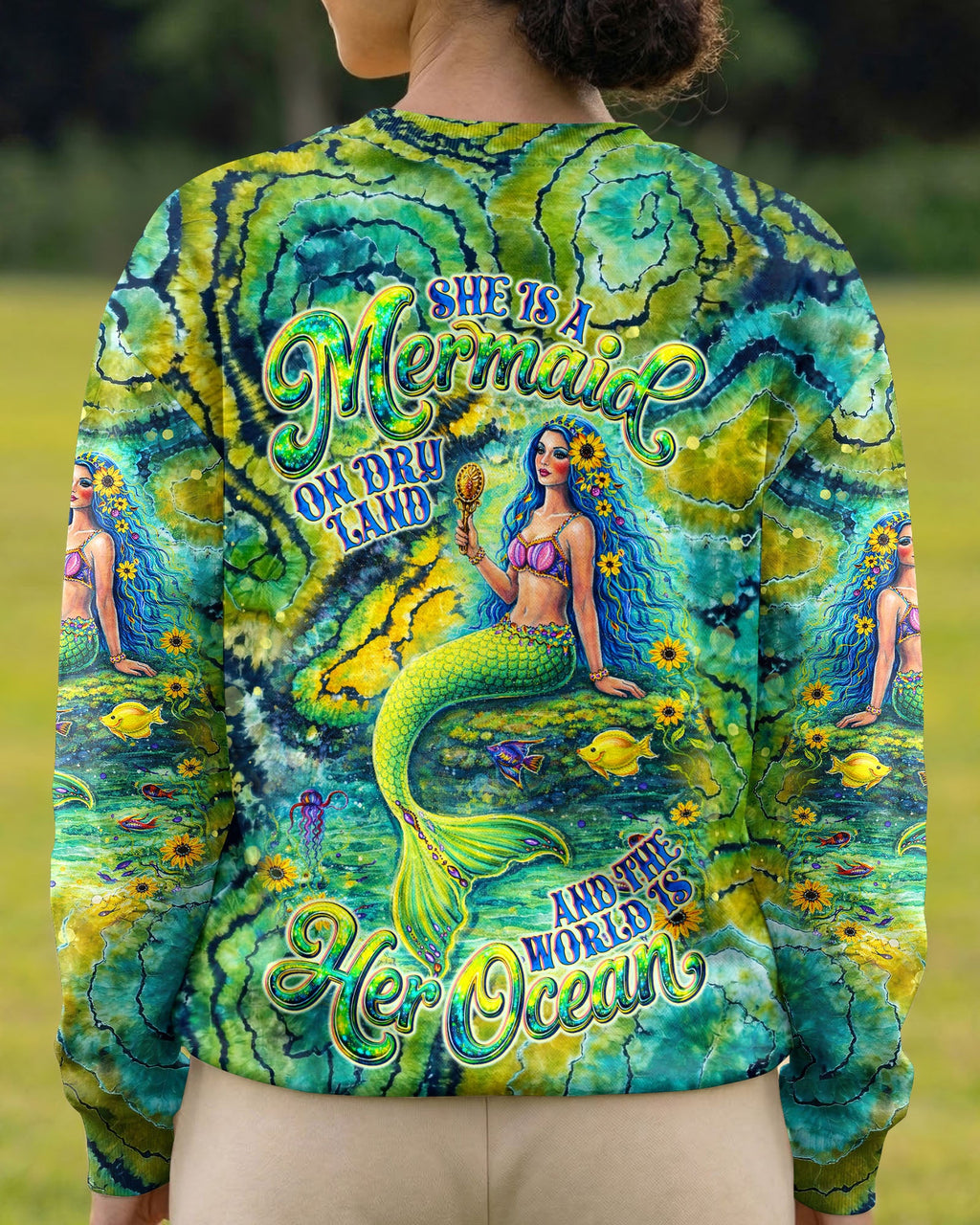 SHE IS A MERMAID SWIRL ALL OVER PRINT  - TLNT0904262