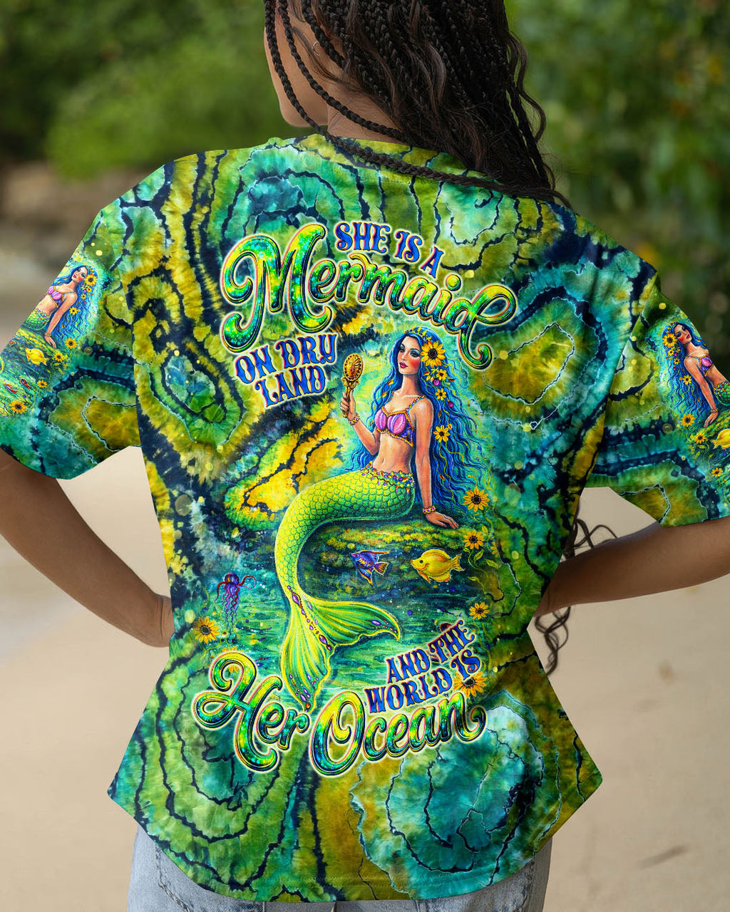 SHE IS A MERMAID SWIRL ALL OVER PRINT  - TLNT0904262