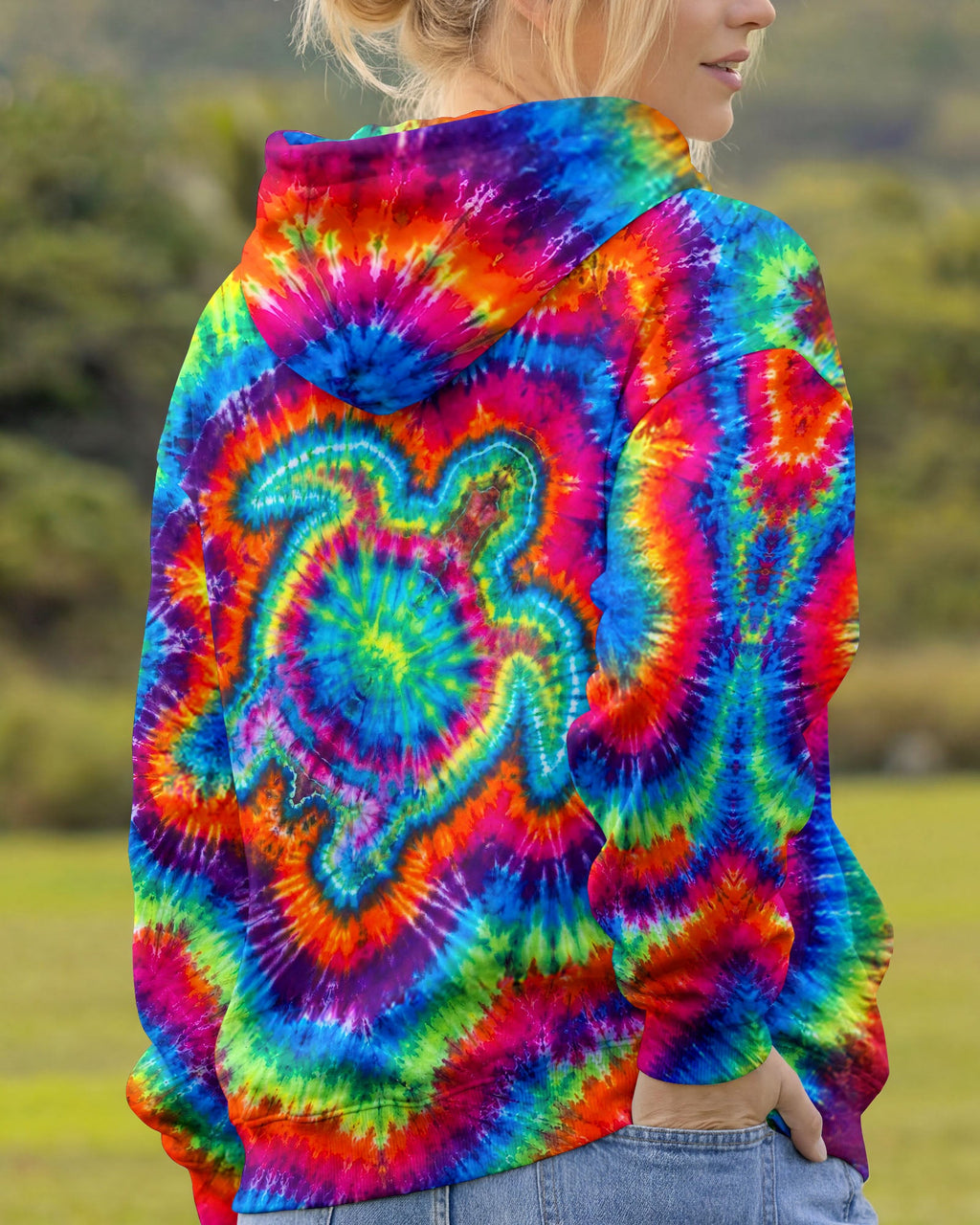 SEA TURTLE COLORFUL SWIRL ALL OVER PRINT   - TLNT0906261
