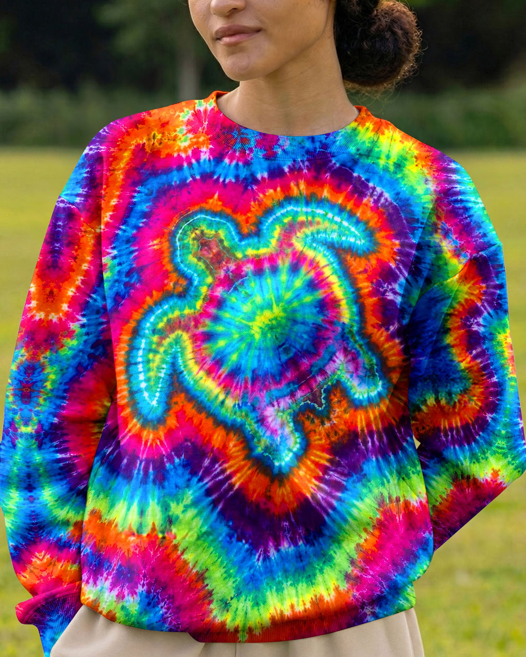 SEA TURTLE COLORFUL SWIRL ALL OVER PRINT   - TLNT0906261