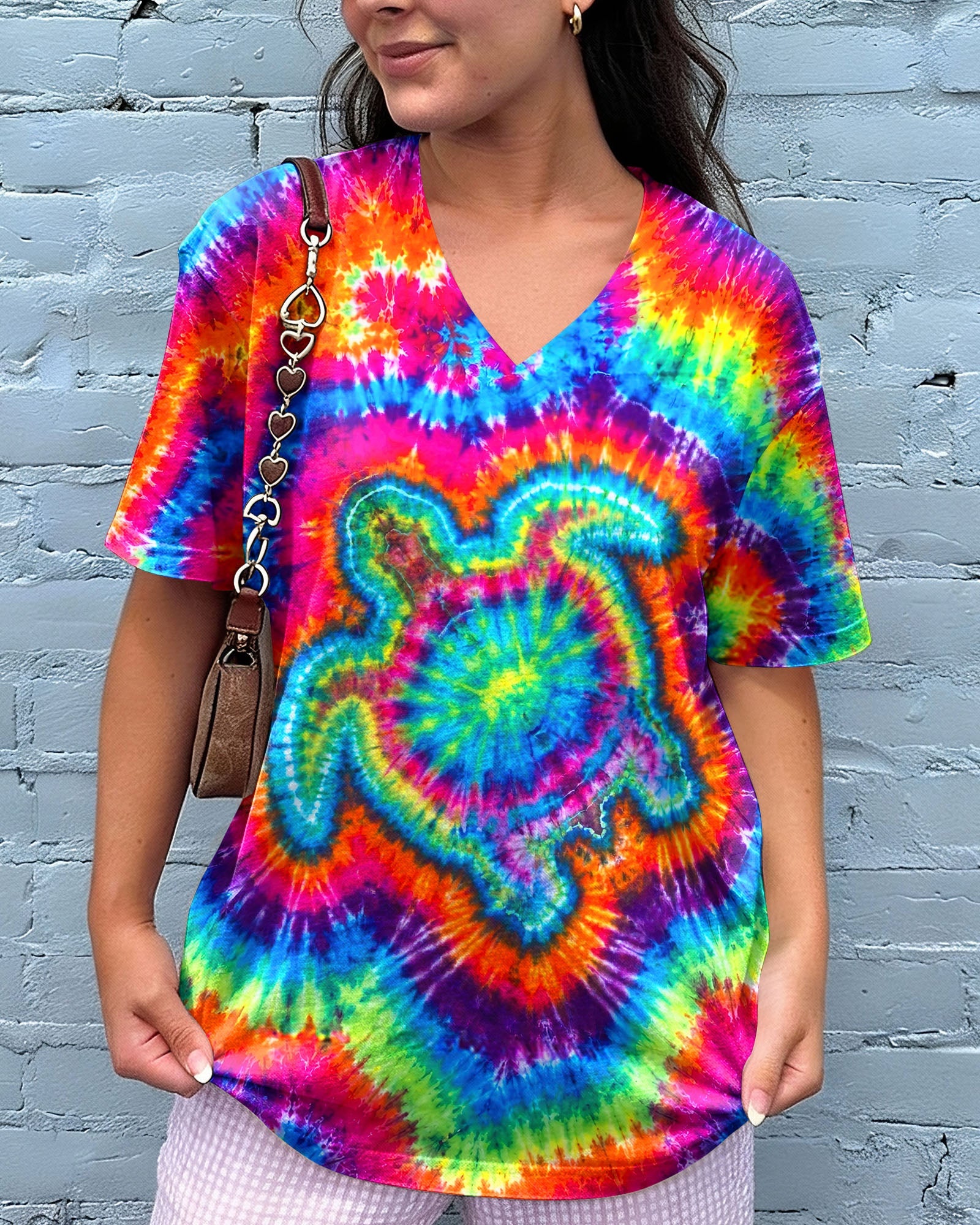 SEA TURTLE COLORFUL SWIRL ALL OVER PRINT   - TLNT0906261