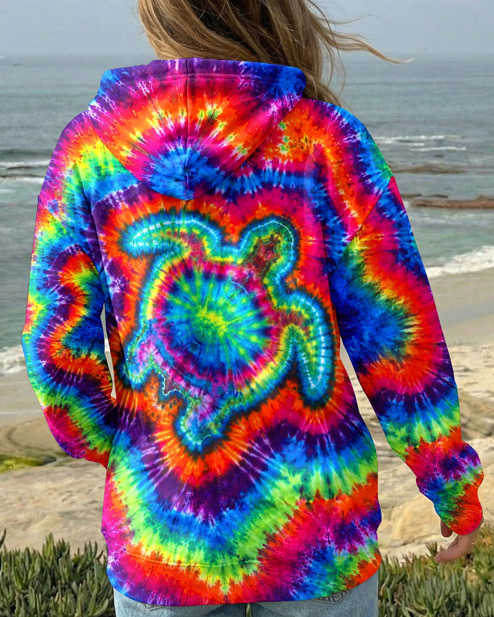 SEA TURTLE COLORFUL SWIRL ALL OVER PRINT   - TLNT0906261