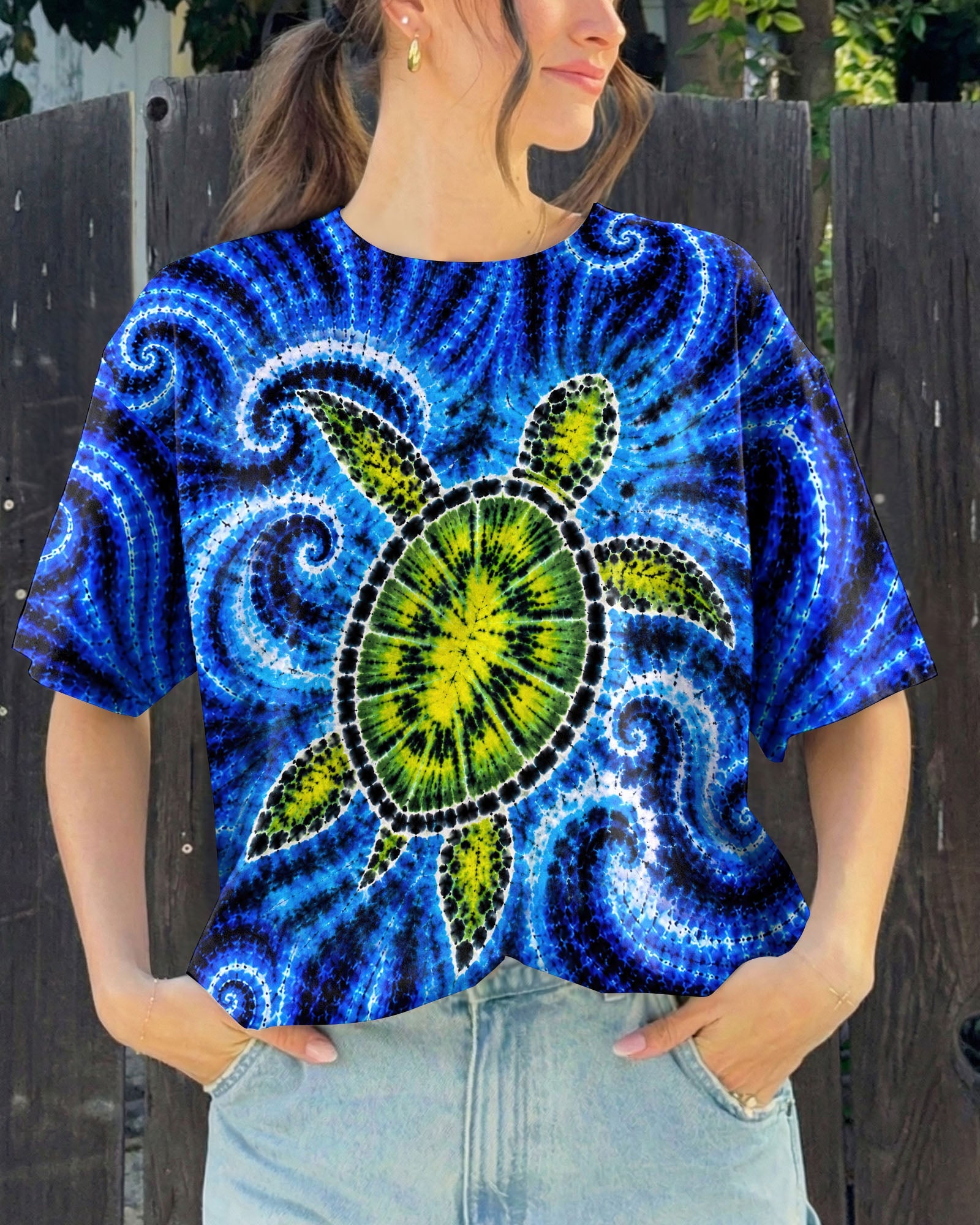SEA TURTLE  WAVES ALL OVER PRINT - TLNT1105263