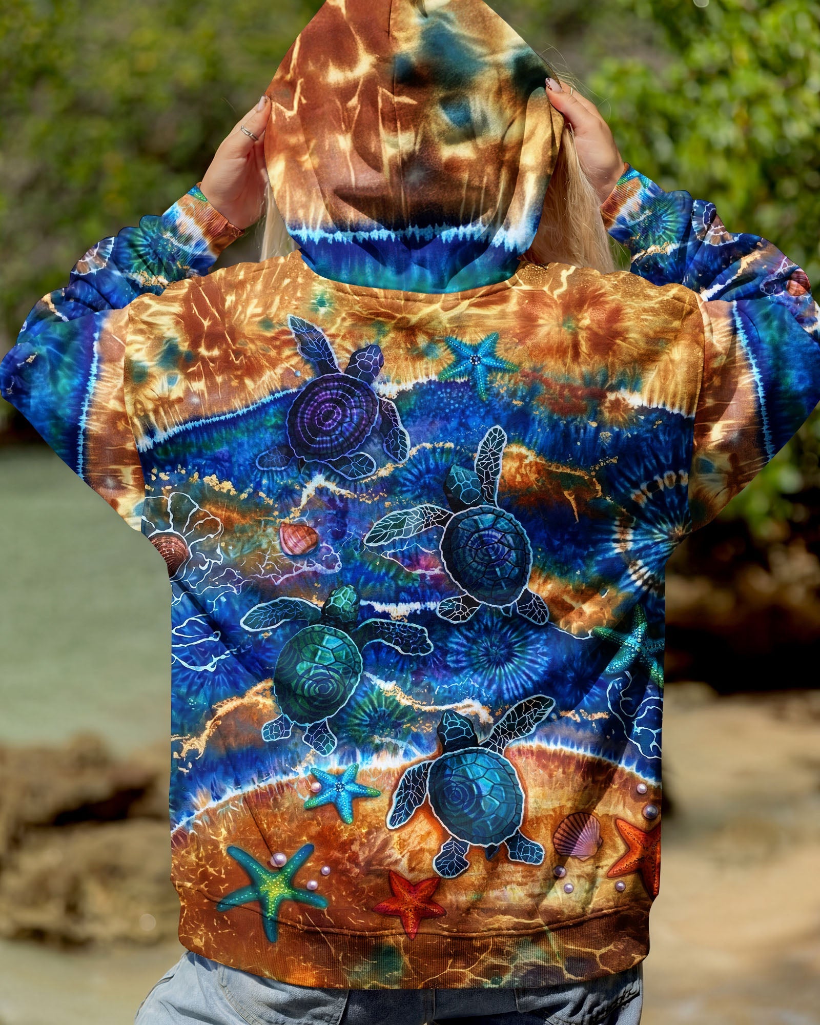 SEA TURTLE WAVES ALL OVER PRINT  - TLNT1404263