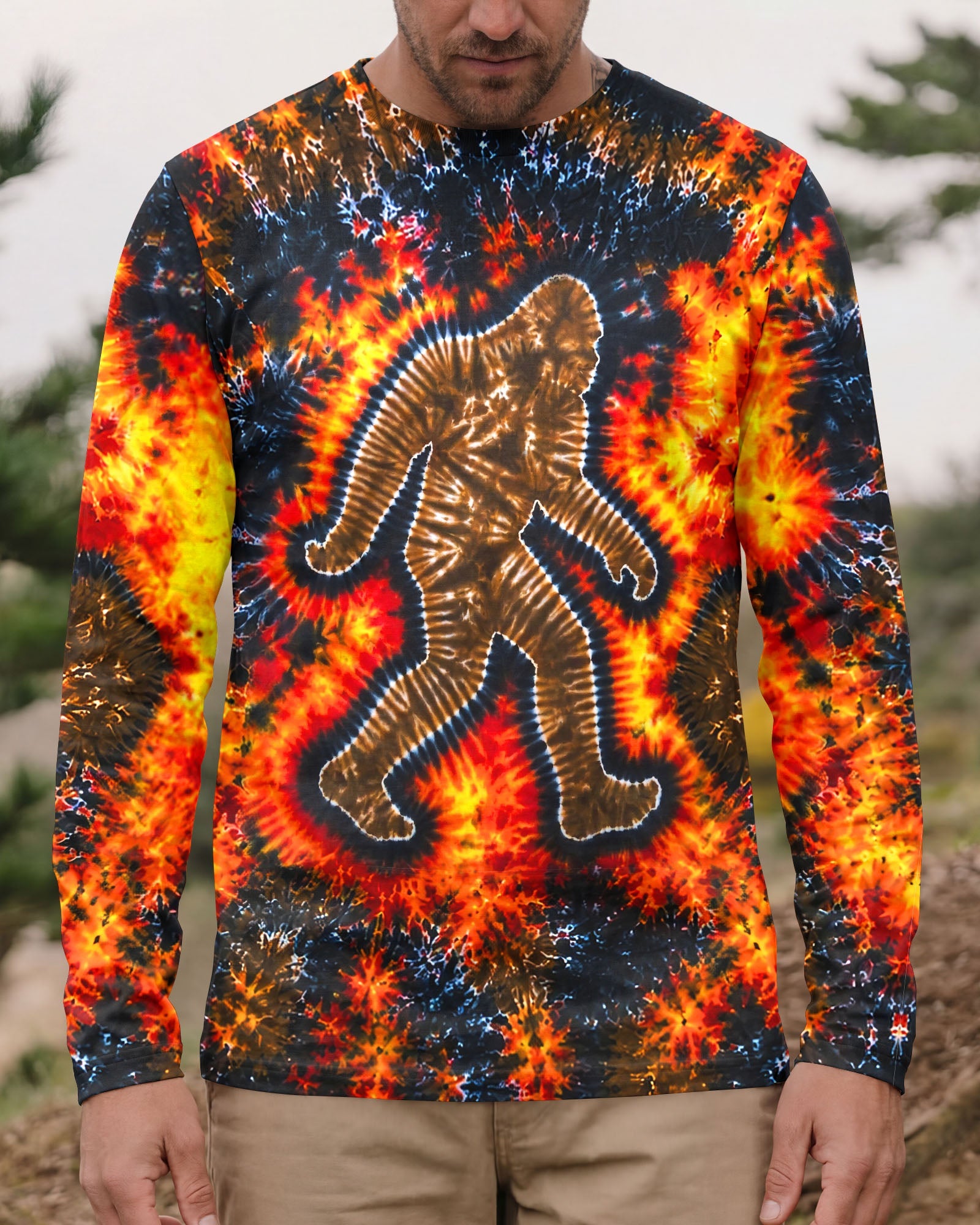 BIGFOOT FLAME BURST PATTERN ALL OVER PRINT - TLNT1505261