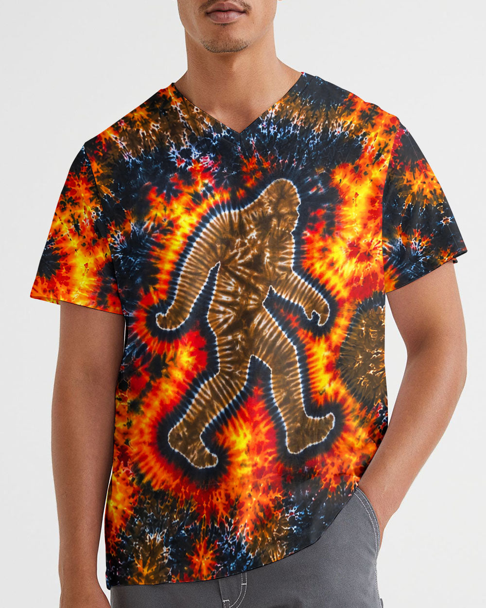 BIGFOOT FLAME BURST PATTERN ALL OVER PRINT - TLNT1505261