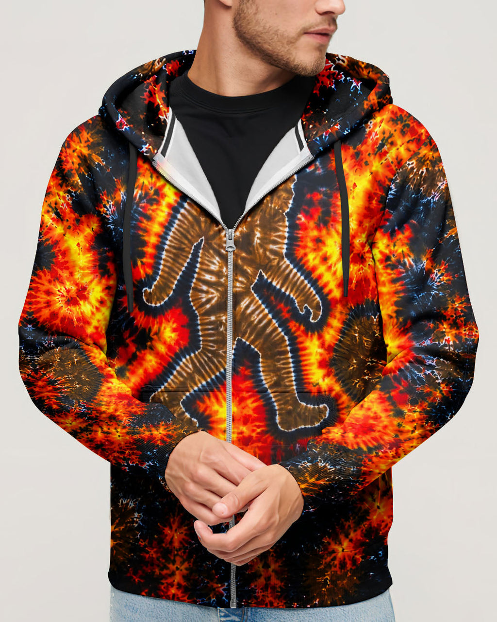 BIGFOOT FLAME BURST PATTERN ALL OVER PRINT - TLNT1505261