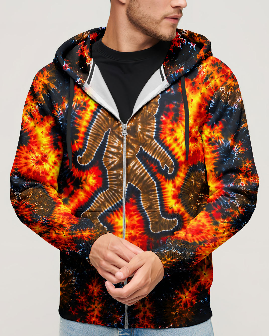 BIGFOOT FLAME BURST PATTERN ALL OVER PRINT - TLNT1505261