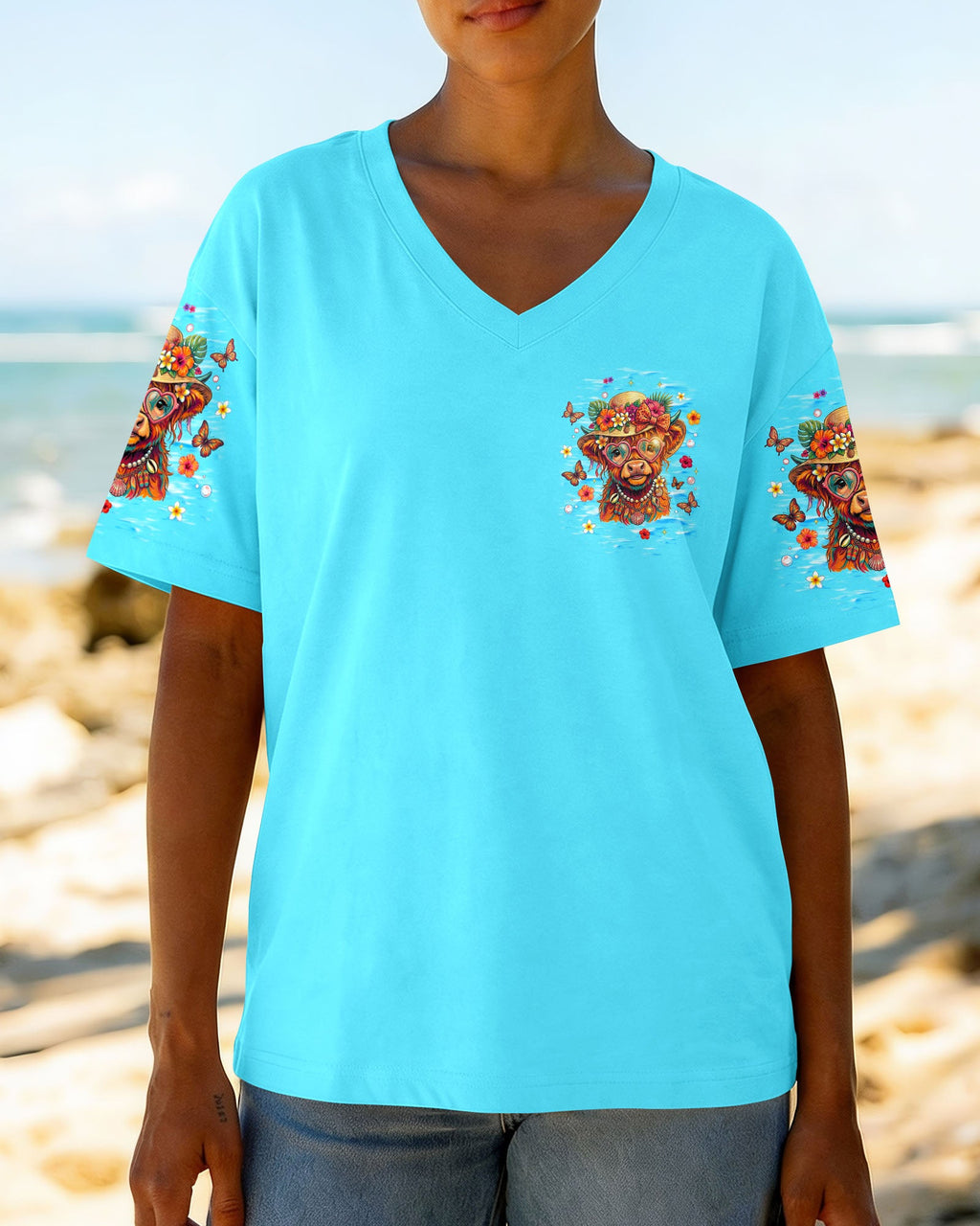 STAY SALTY HEIFERS COW BEACH ALL OVER PRINT  - TLNT1805261