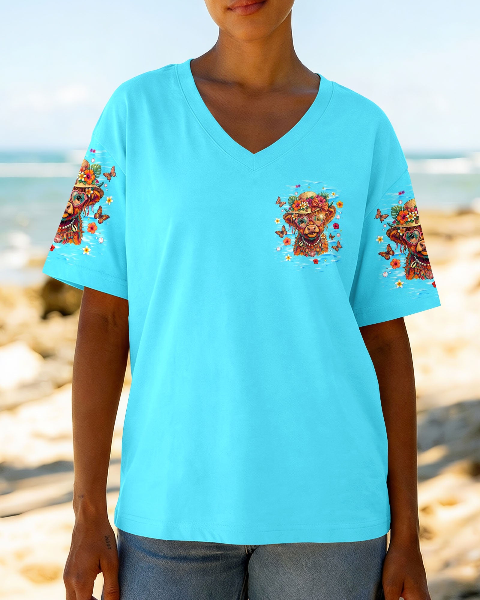STAY SALTY HEIFERS COW BEACH ALL OVER PRINT  - TLNT1805261