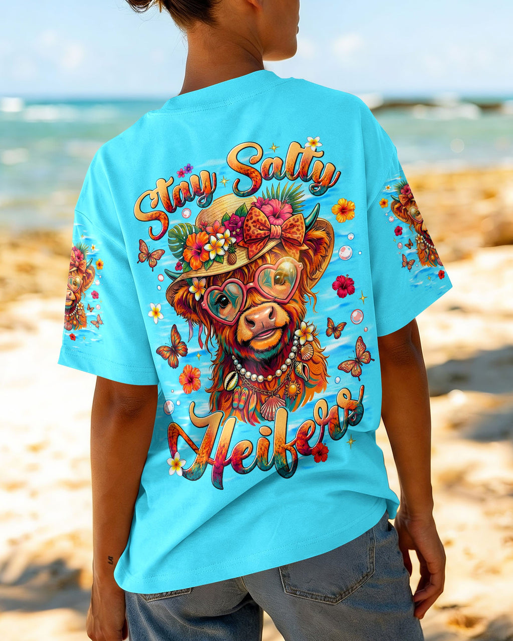 STAY SALTY HEIFERS COW BEACH ALL OVER PRINT  - TLNT1805261