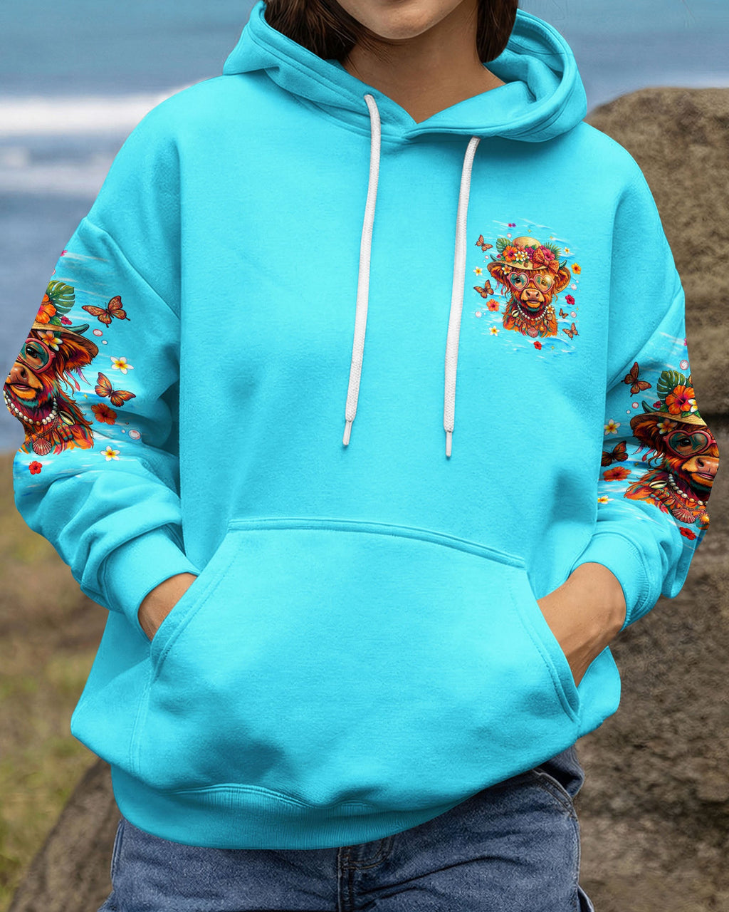 STAY SALTY HEIFERS COW BEACH ALL OVER PRINT  - TLNT1805261