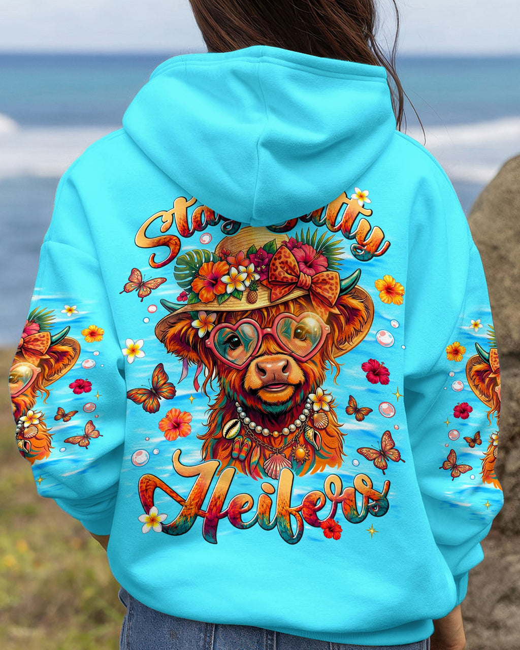 STAY SALTY HEIFERS COW BEACH ALL OVER PRINT  - TLNT1805261