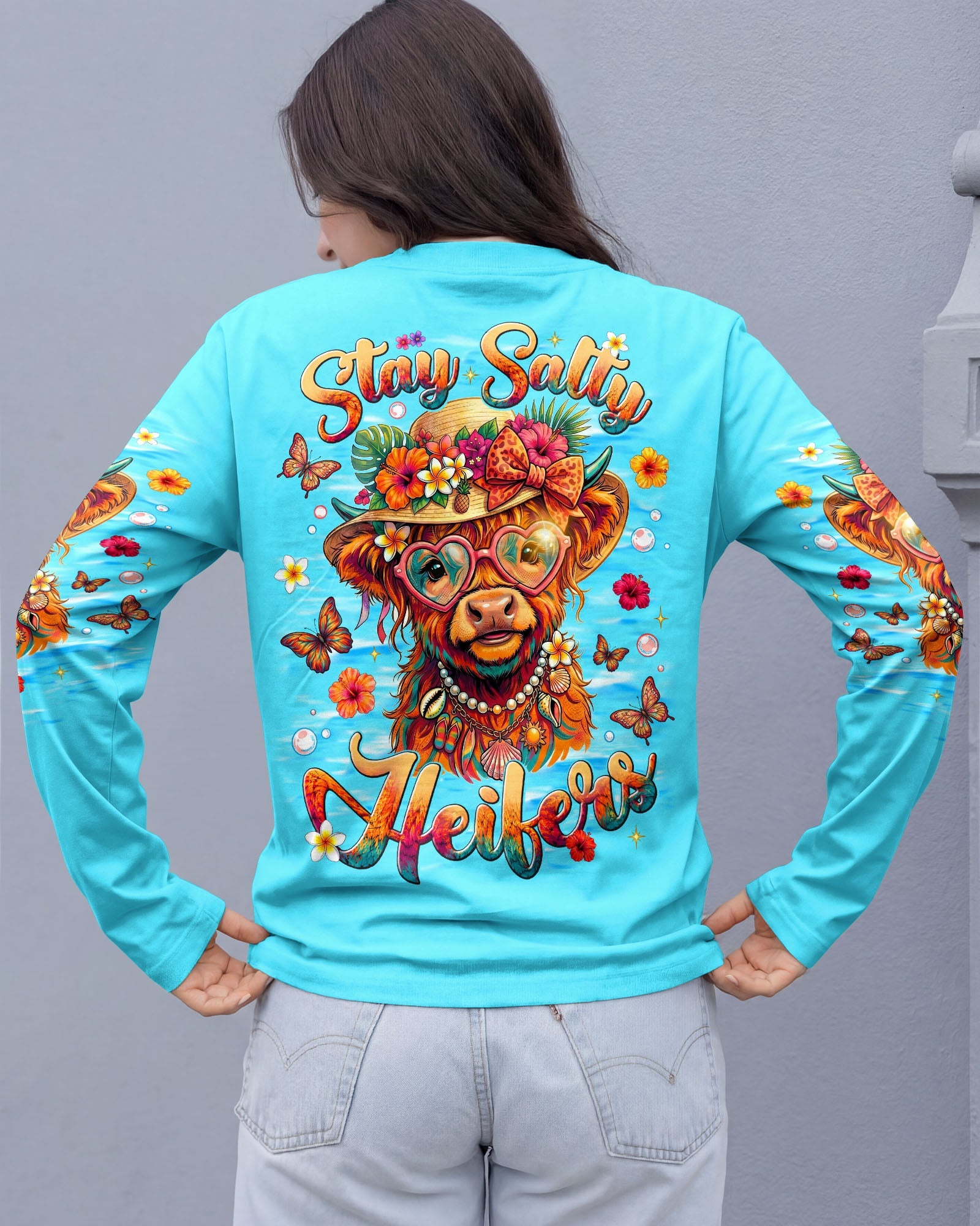 STAY SALTY HEIFERS COW BEACH ALL OVER PRINT  - TLNT1805261