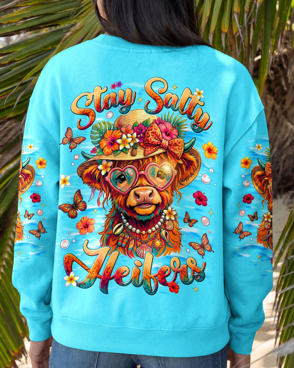 STAY SALTY HEIFERS COW BEACH ALL OVER PRINT  - TLNT1805261