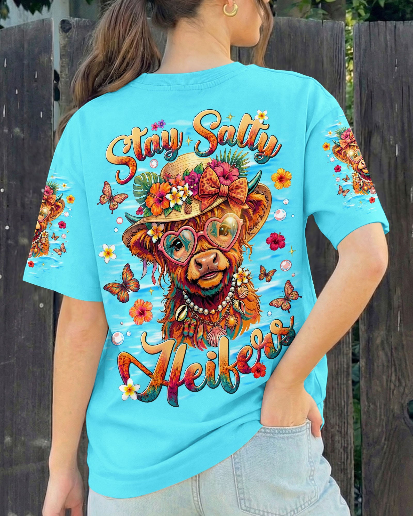 STAY SALTY HEIFERS COW BEACH ALL OVER PRINT  - TLNT1805261