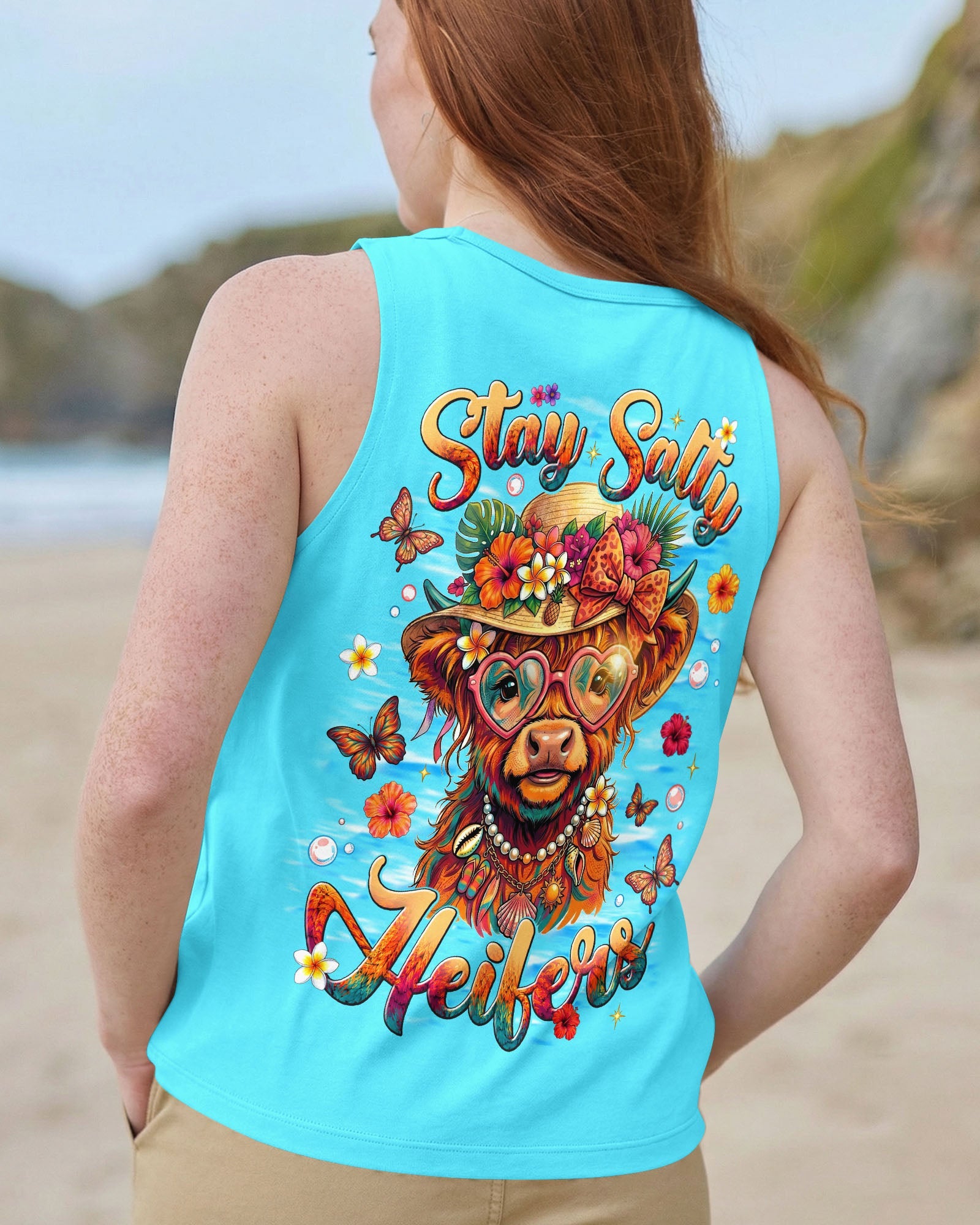 STAY SALTY HEIFERS COW BEACH ALL OVER PRINT  - TLNT1805261