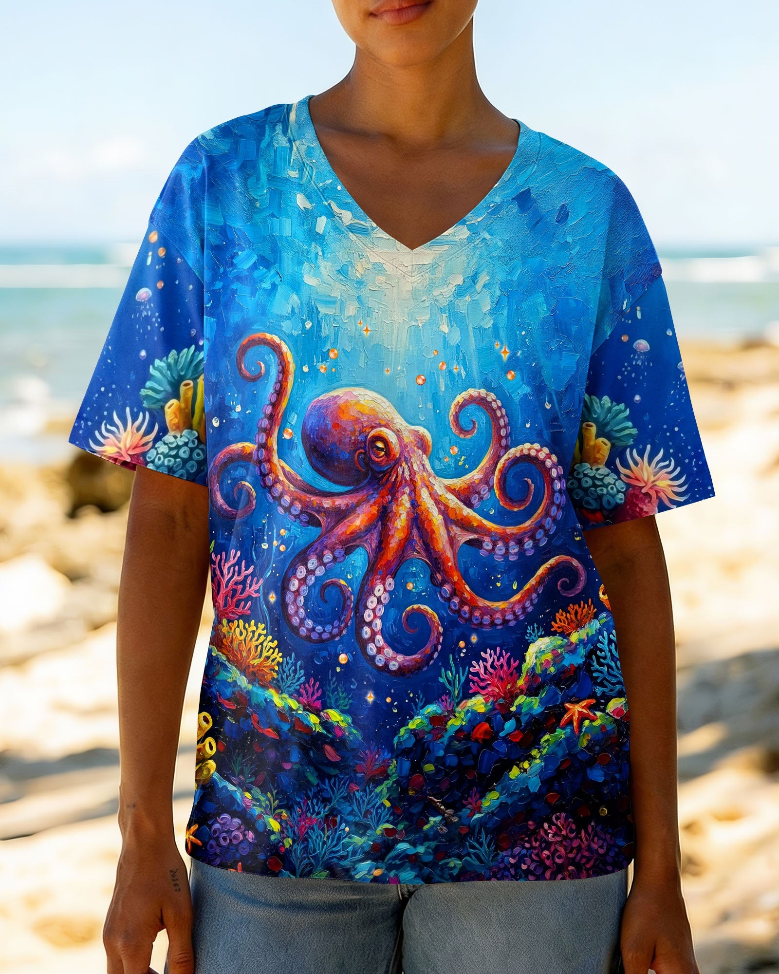 SMELL THE SEA FEEL THE BREEZE OCTOPUS ALL OVER PRINT  - TLNT2004263