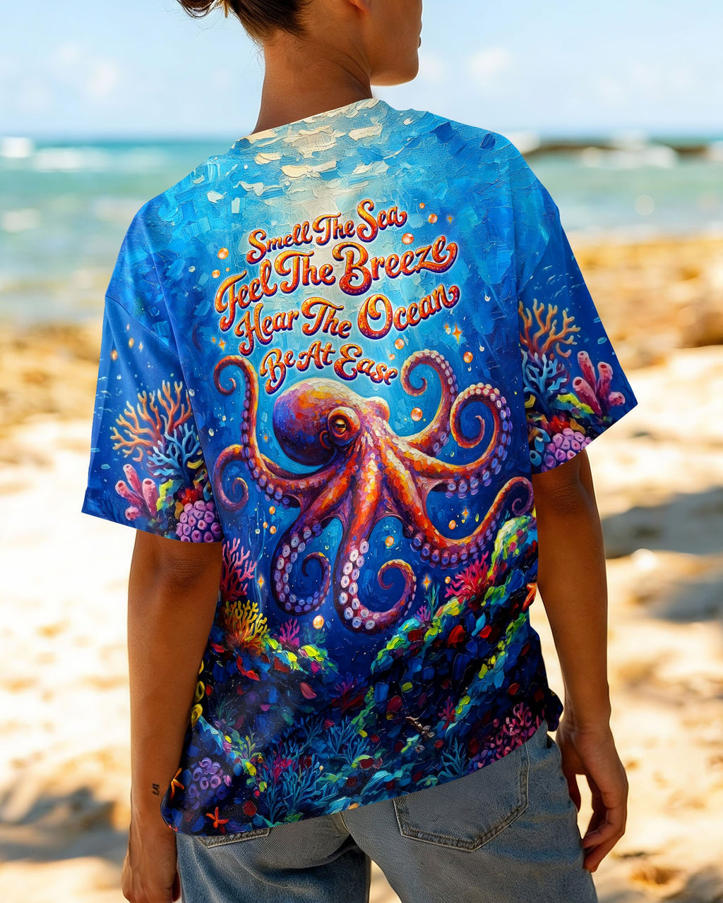 SMELL THE SEA FEEL THE BREEZE OCTOPUS ALL OVER PRINT  - TLNT2004263