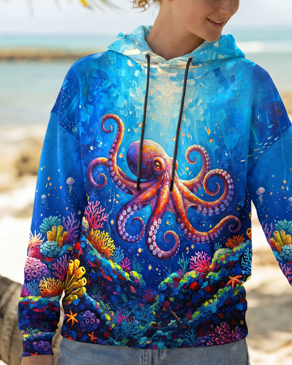 SMELL THE SEA FEEL THE BREEZE OCTOPUS ALL OVER PRINT  - TLNT2004263