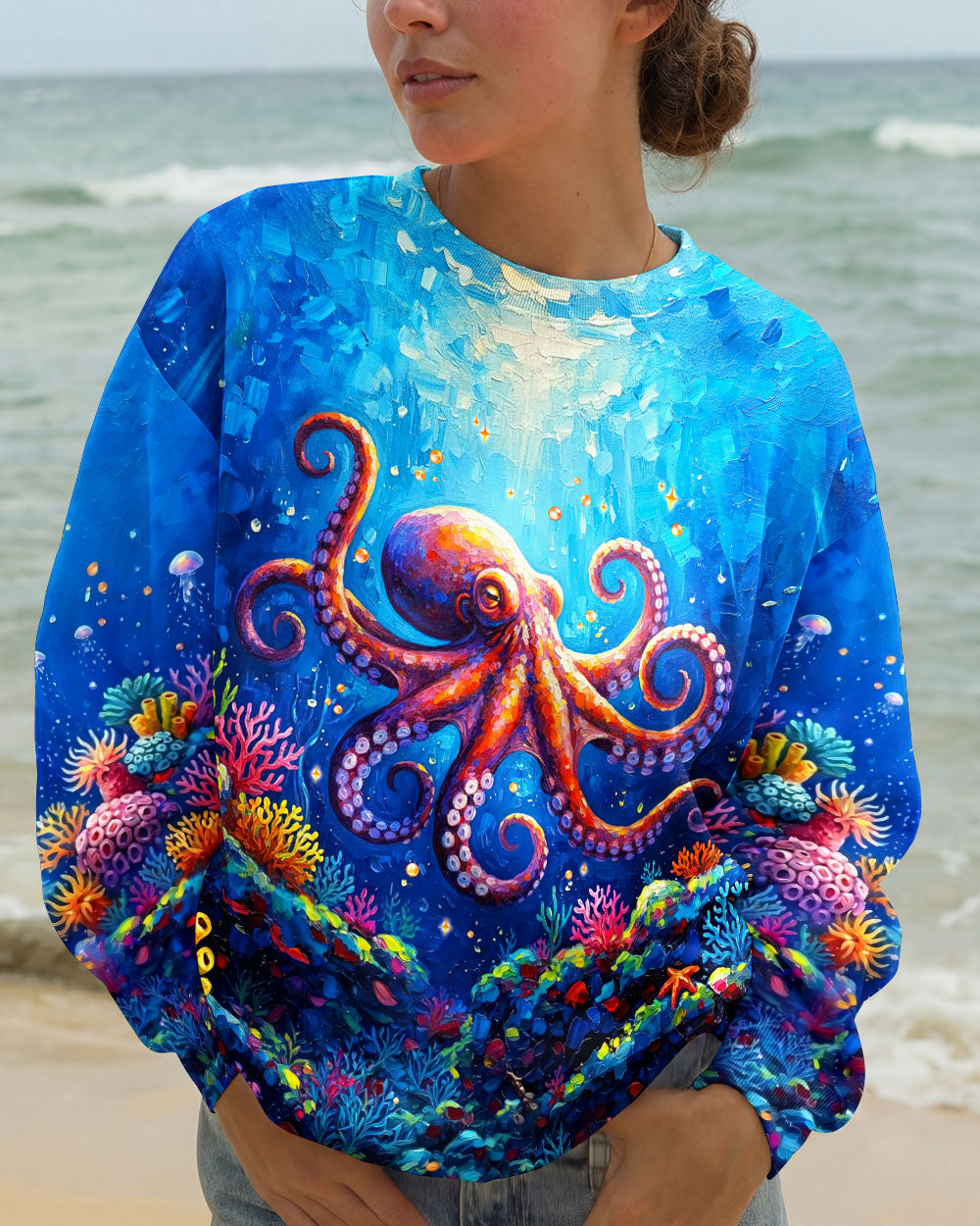 SMELL THE SEA FEEL THE BREEZE OCTOPUS ALL OVER PRINT  - TLNT2004263