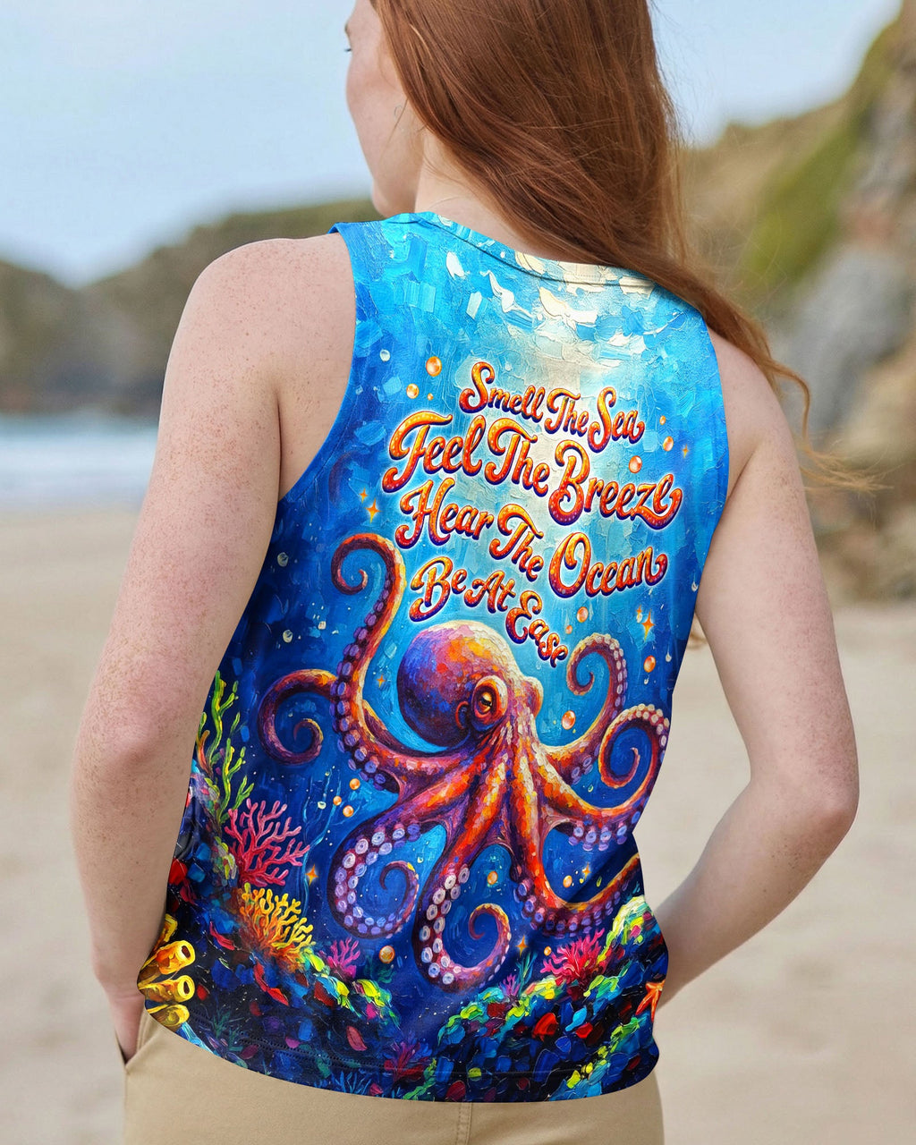 SMELL THE SEA FEEL THE BREEZE OCTOPUS ALL OVER PRINT  - TLNT2004263