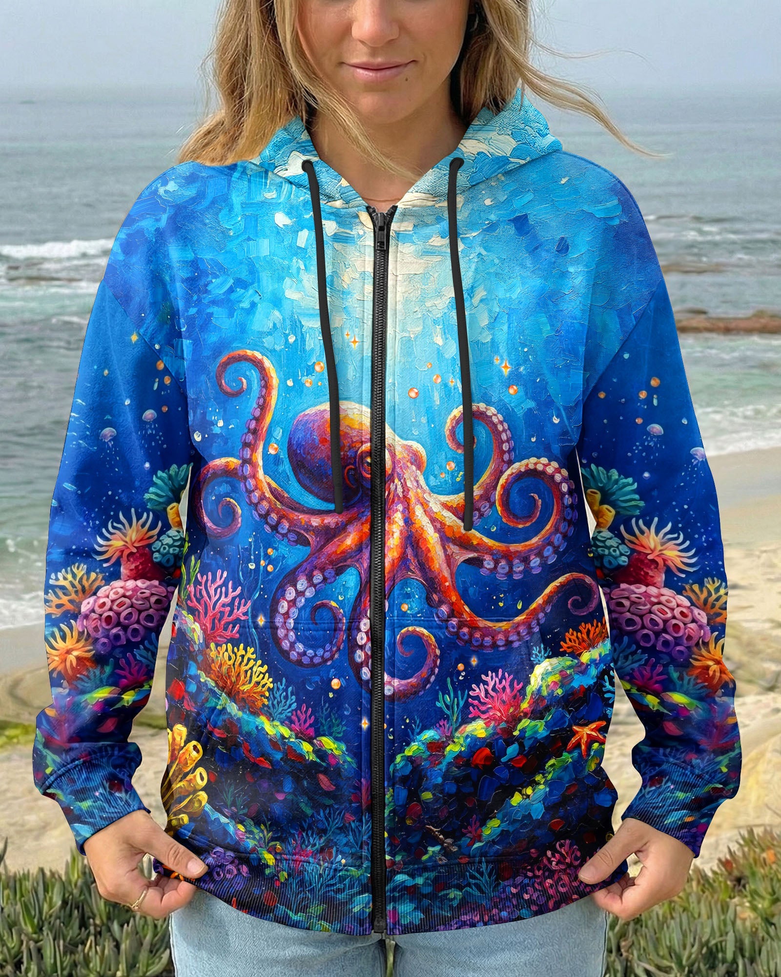 SMELL THE SEA FEEL THE BREEZE OCTOPUS ALL OVER PRINT  - TLNT2004263