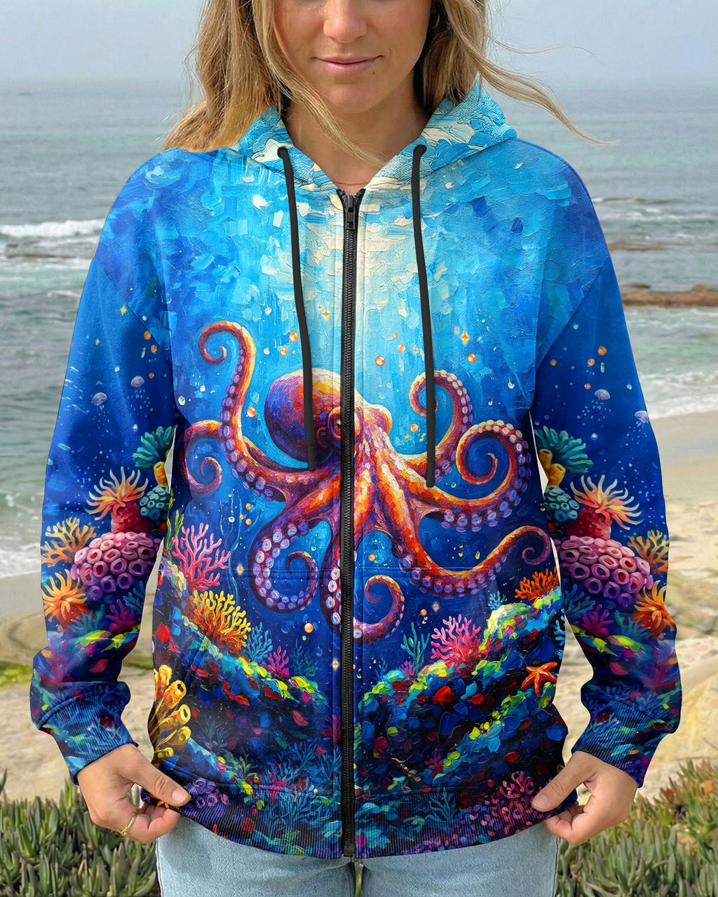SMELL THE SEA FEEL THE BREEZE OCTOPUS ALL OVER PRINT  - TLNT2004263