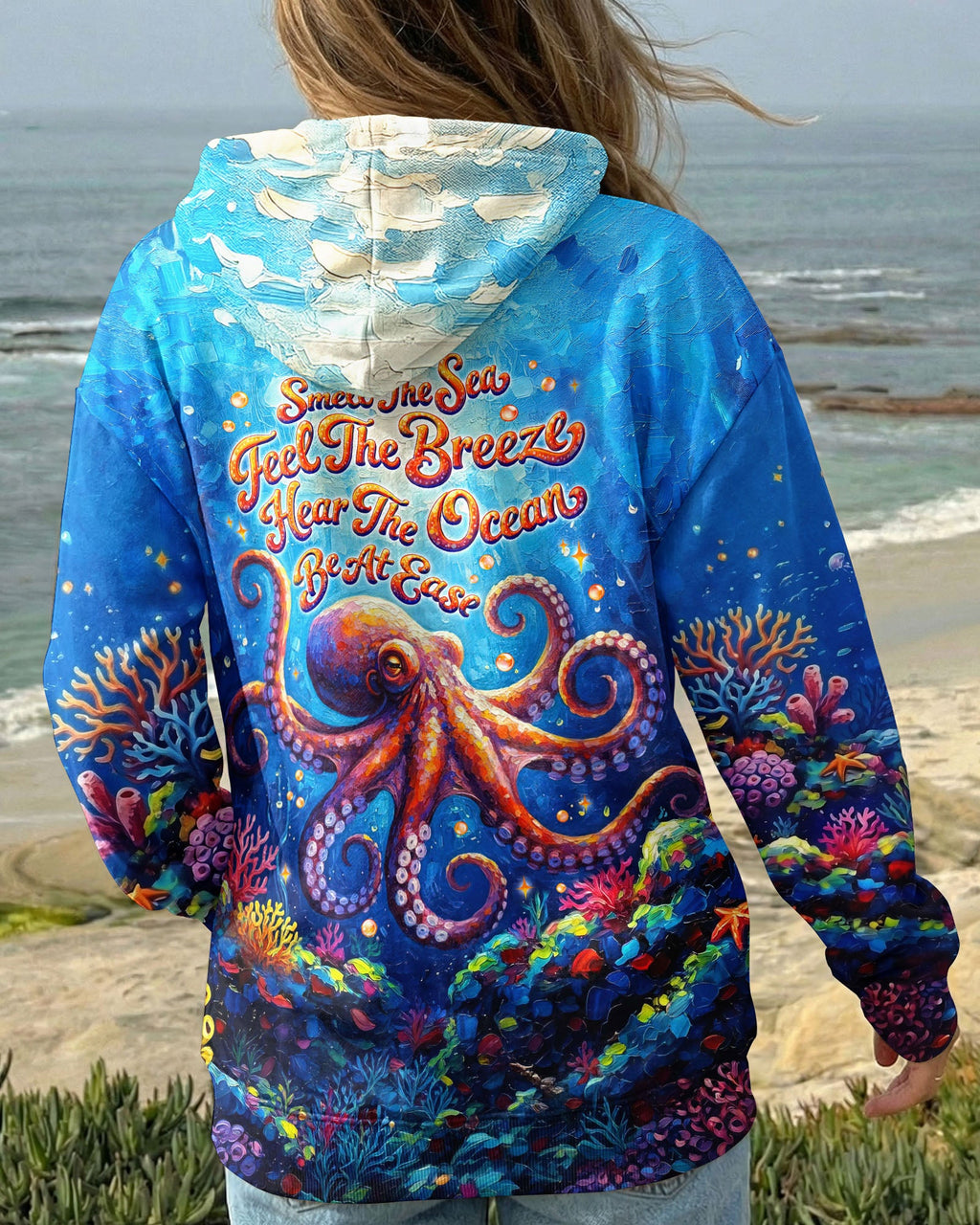 SMELL THE SEA FEEL THE BREEZE OCTOPUS ALL OVER PRINT  - TLNT2004263
