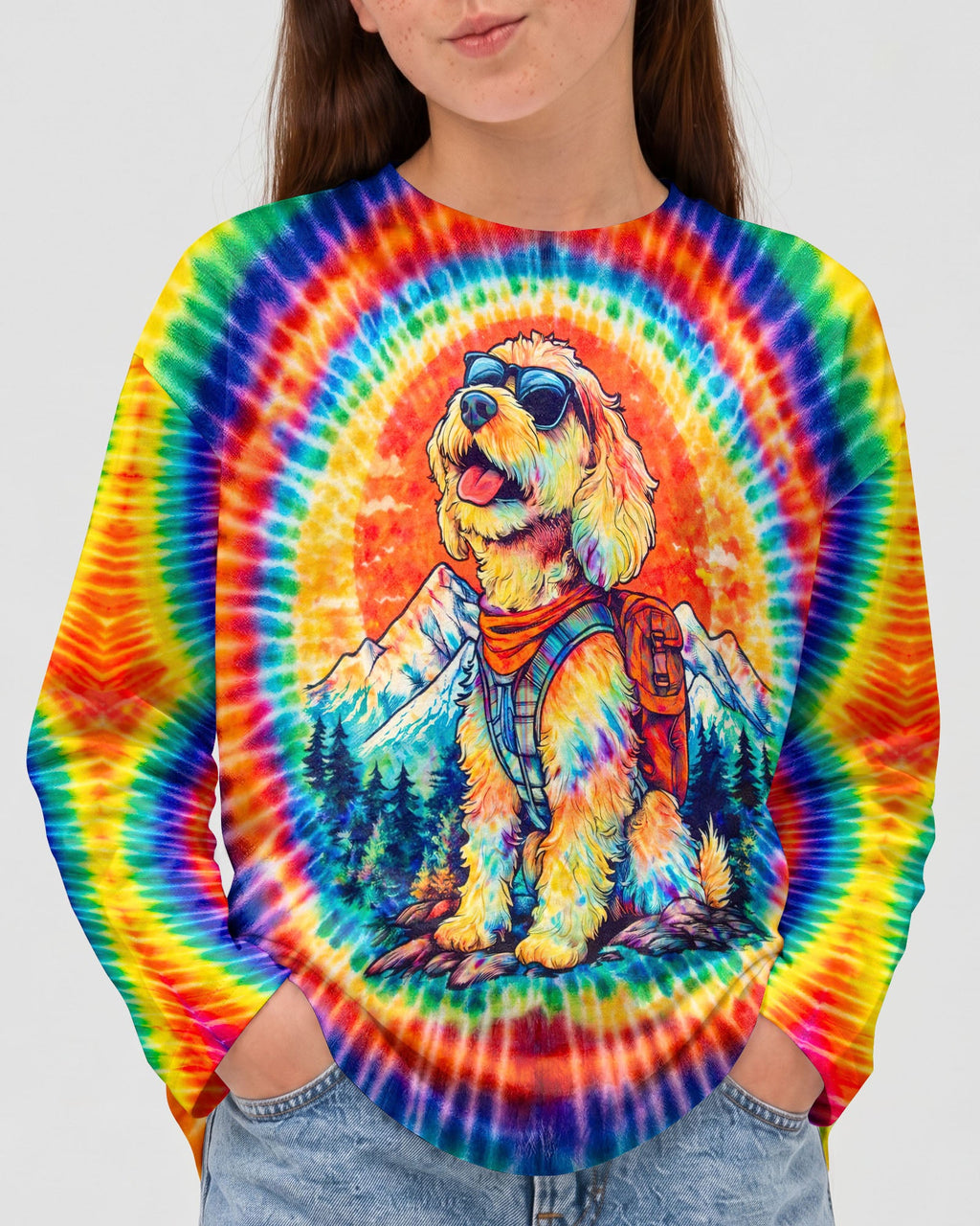 GOLDENDOODLE DOG SWIRL KIDS ALL OVER PRINT - TLNT2205263