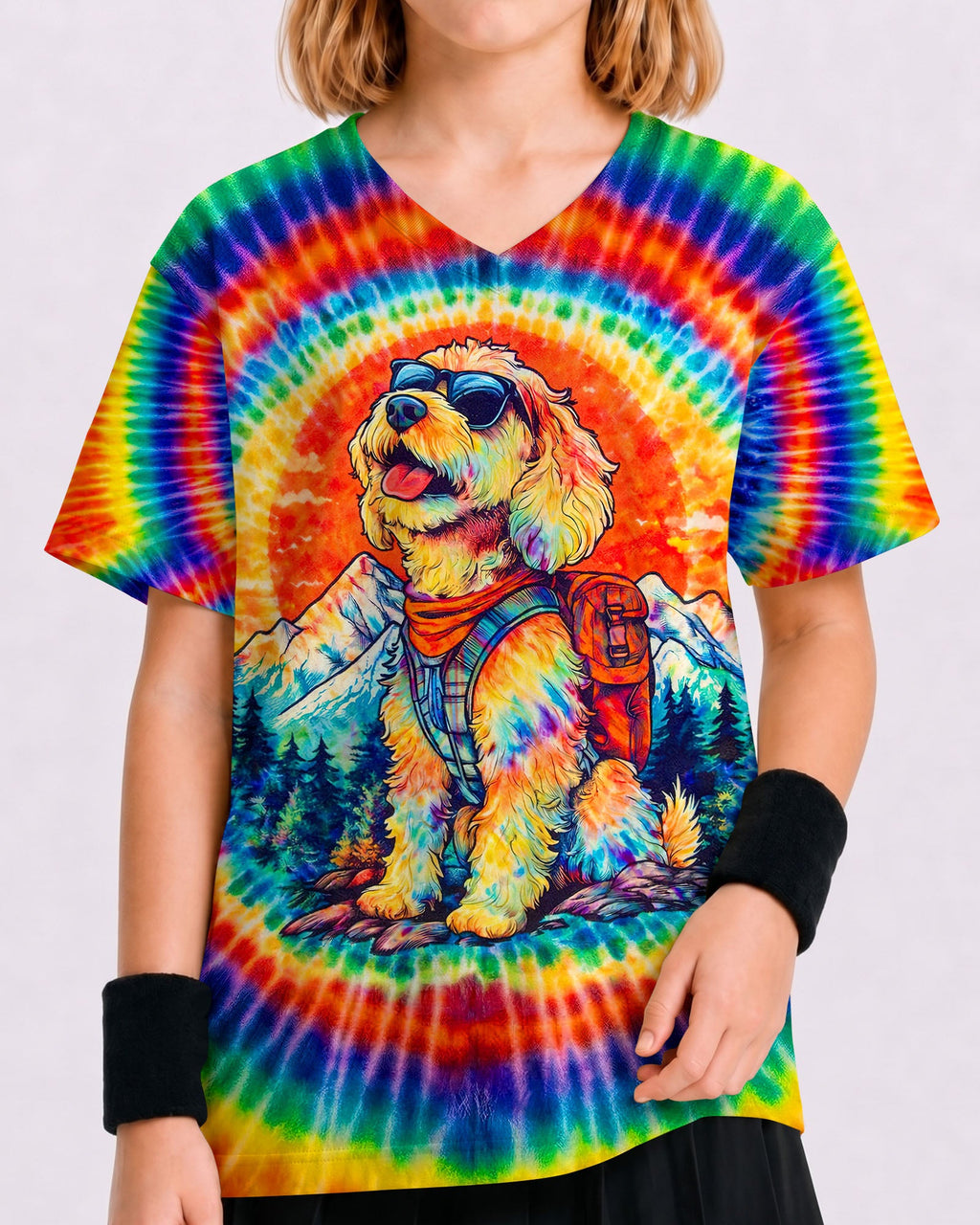 GOLDENDOODLE DOG SWIRL KIDS ALL OVER PRINT - TLNT2205263