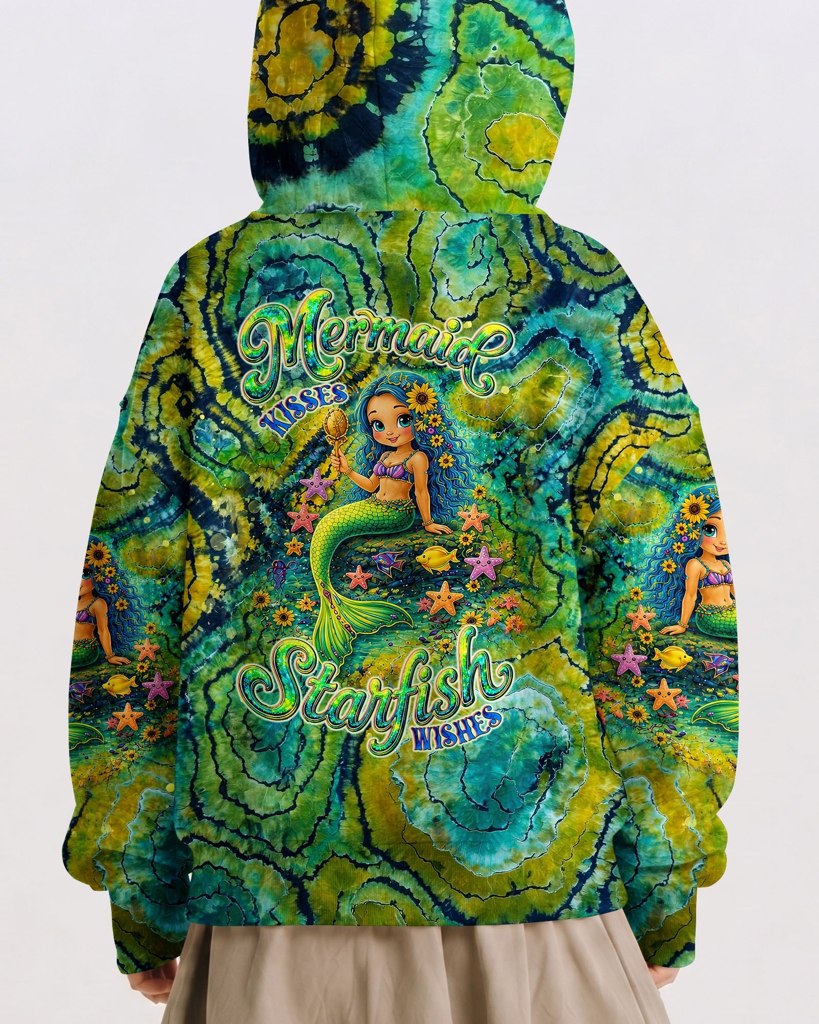 MERMAID KISSES STARFISH WISHES KIDS ALL OVER PRINT - TLNT2505261