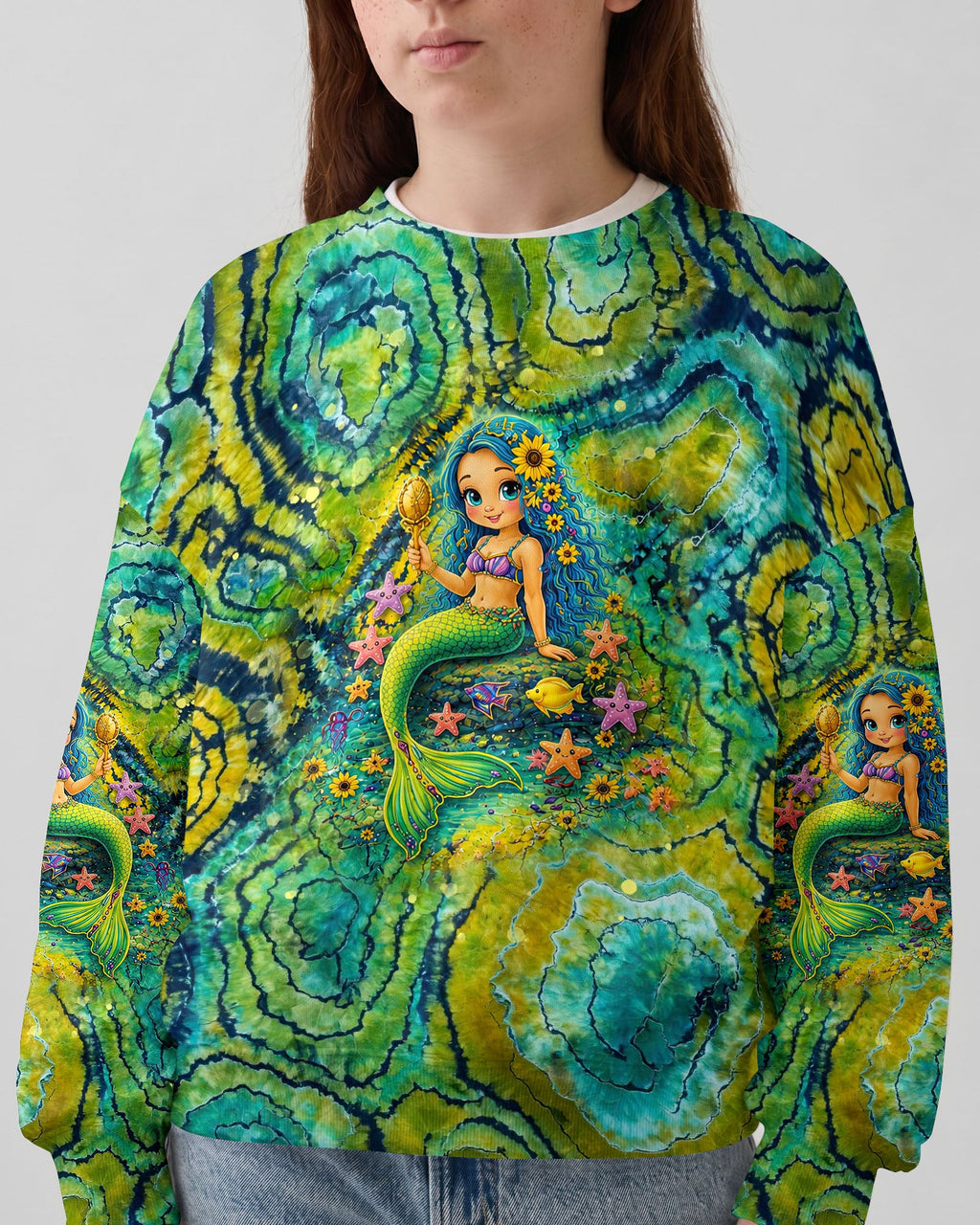 MERMAID KISSES STARFISH WISHES KIDS ALL OVER PRINT - TLNT2505261