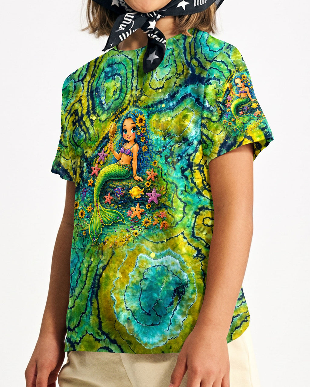 MERMAID KISSES STARFISH WISHES KIDS ALL OVER PRINT - TLNT2505261