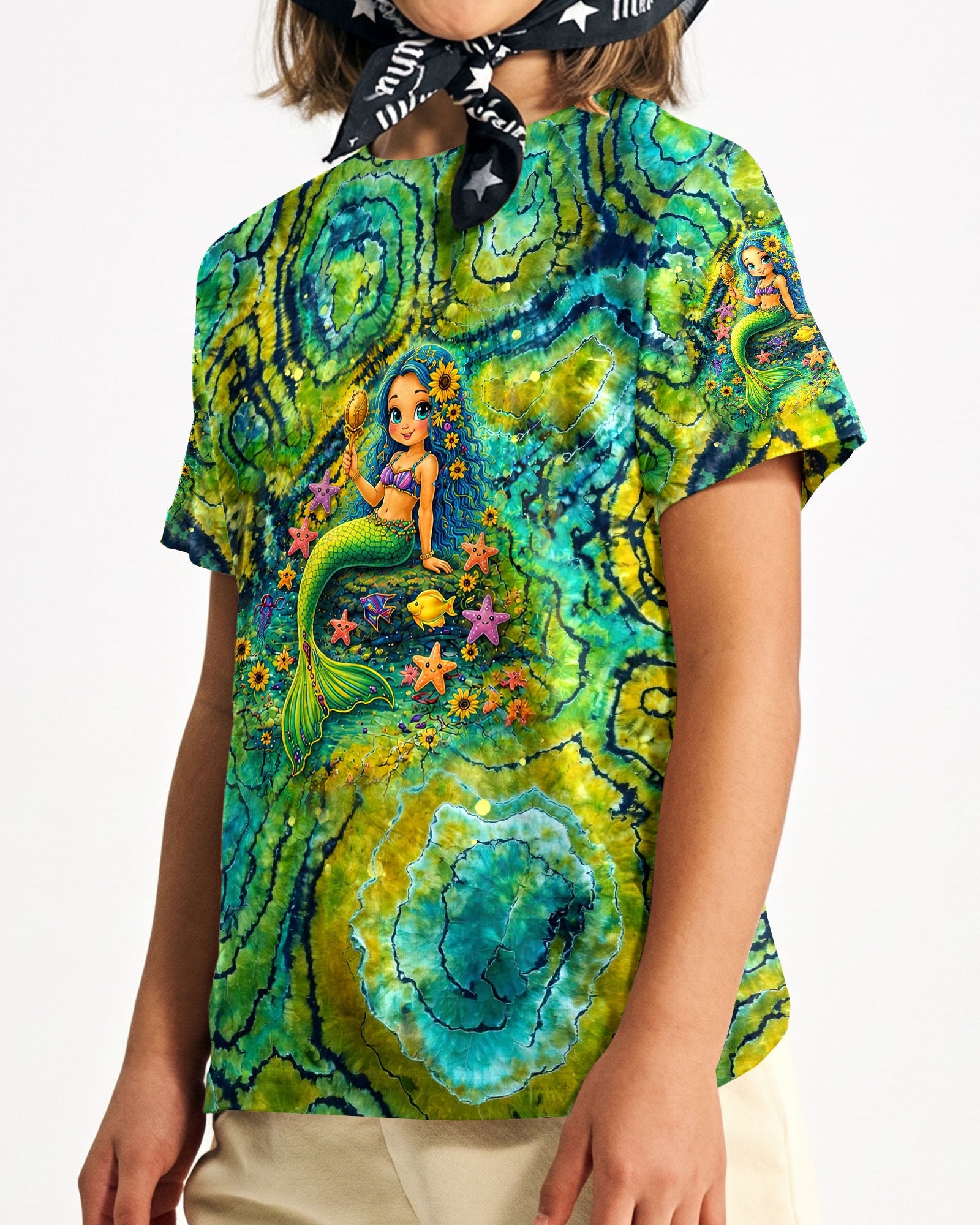 MERMAID KISSES STARFISH WISHES KIDS ALL OVER PRINT - TLNT2505261