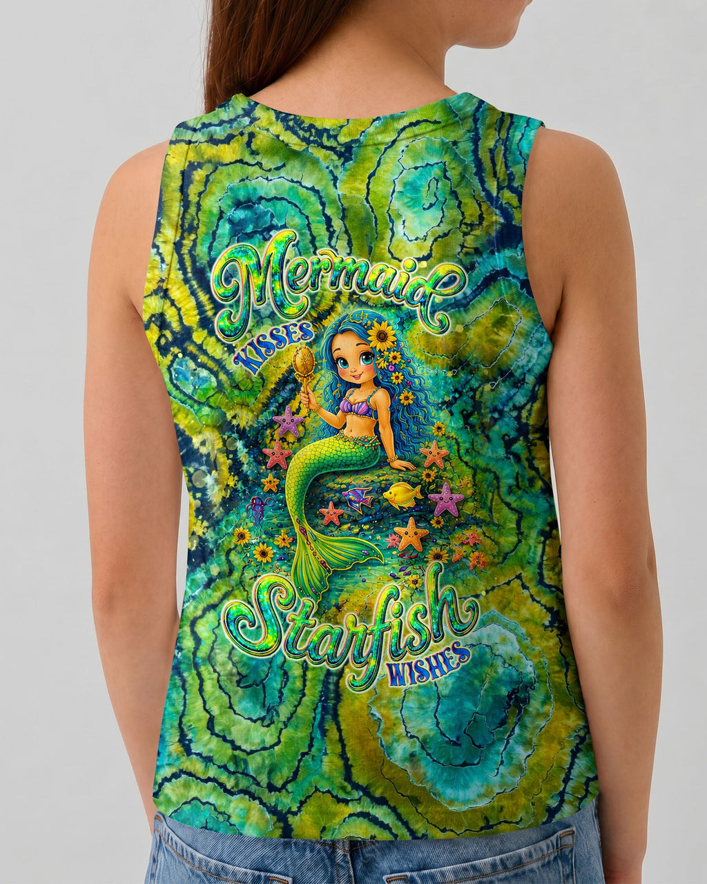MERMAID KISSES STARFISH WISHES KIDS ALL OVER PRINT - TLNT2505261