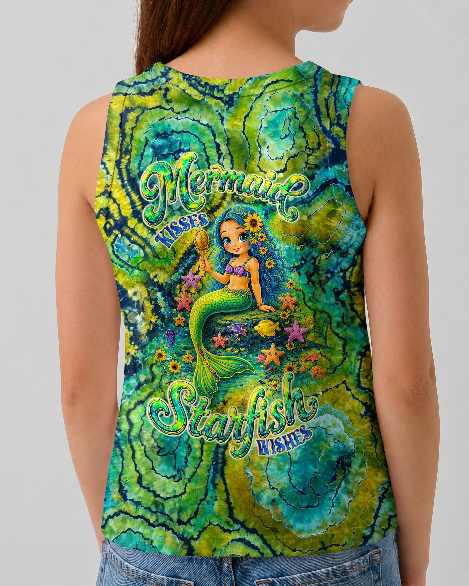 MERMAID KISSES STARFISH WISHES KIDS ALL OVER PRINT - TLNT2505261