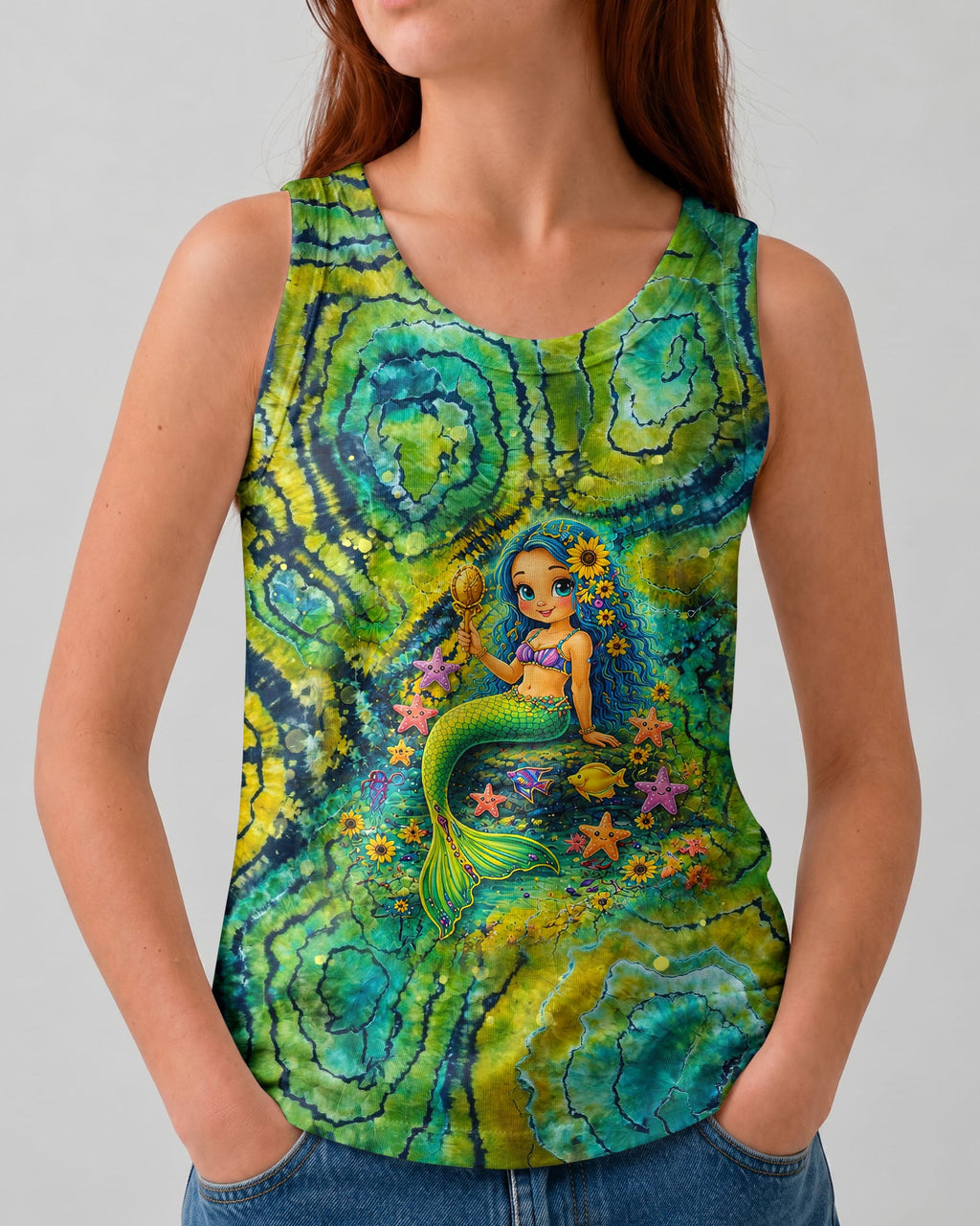 MERMAID KISSES STARFISH WISHES KIDS ALL OVER PRINT - TLNT2505261