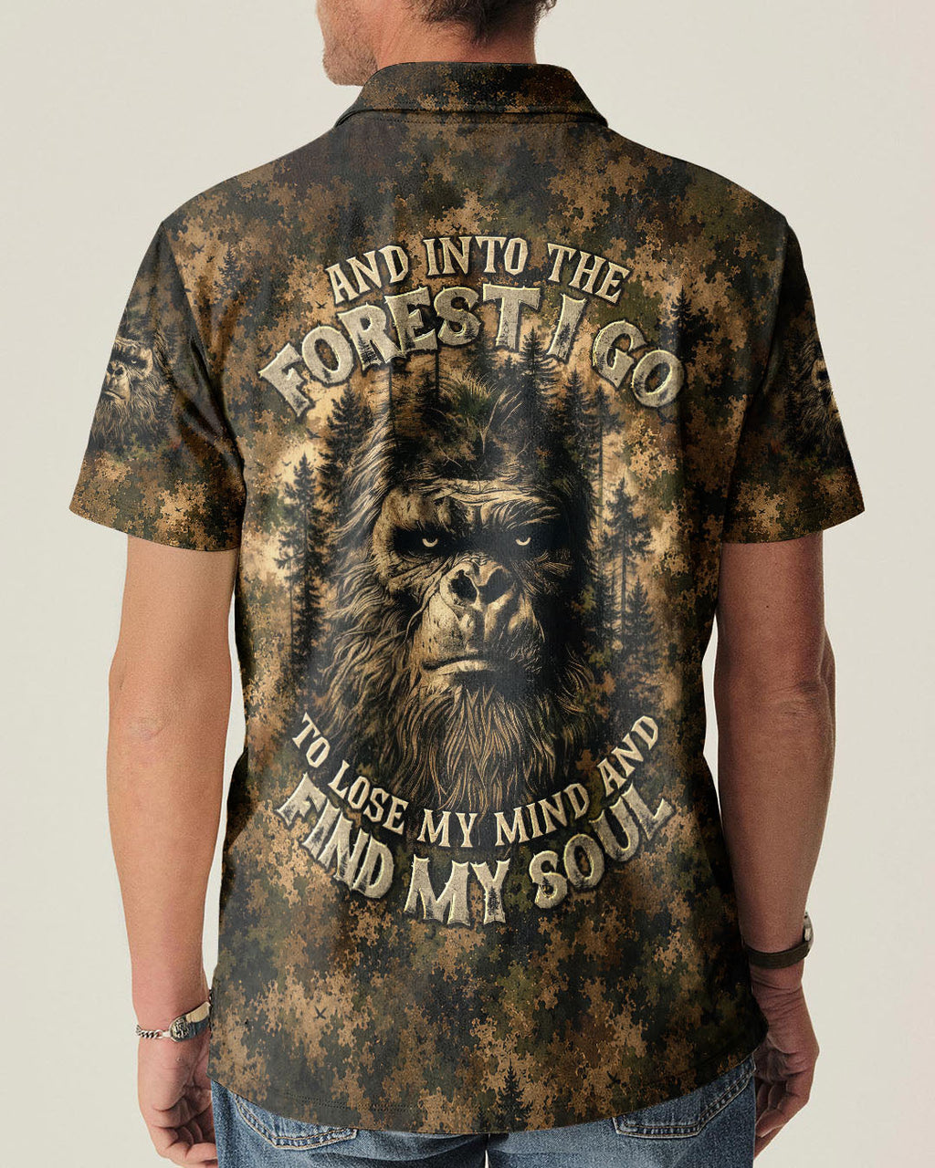 AND INTO THE FOREST I GO BIGFOOT CAMOUFLAGE ALL OVER PRINT    - TLNT2705261