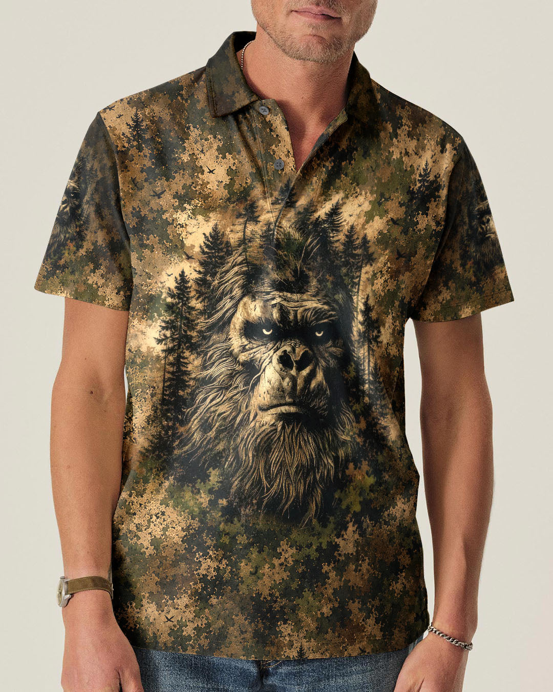 AND INTO THE FOREST I GO BIGFOOT CAMOUFLAGE ALL OVER PRINT    - TLNT2705261