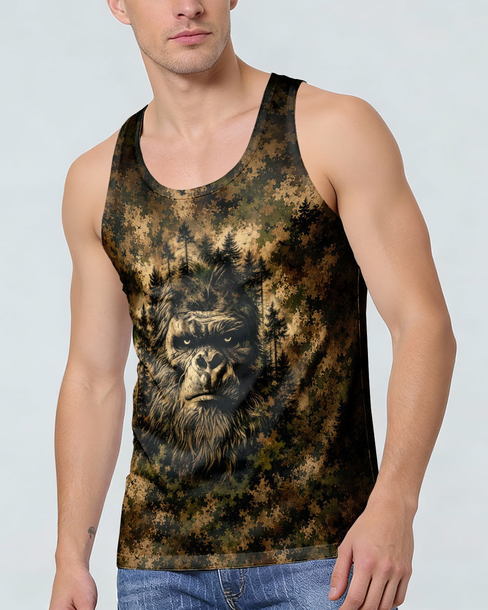 AND INTO THE FOREST I GO BIGFOOT CAMOUFLAGE ALL OVER PRINT    - TLNT2705261