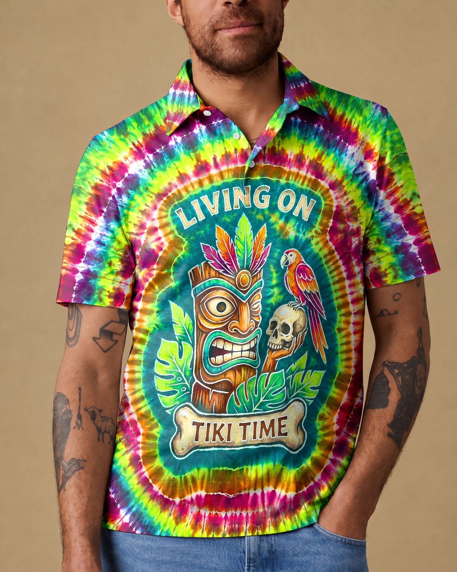 LIVING ON TIKI TIME SWIRL  ALL OVER PRINT - TLNT2706261