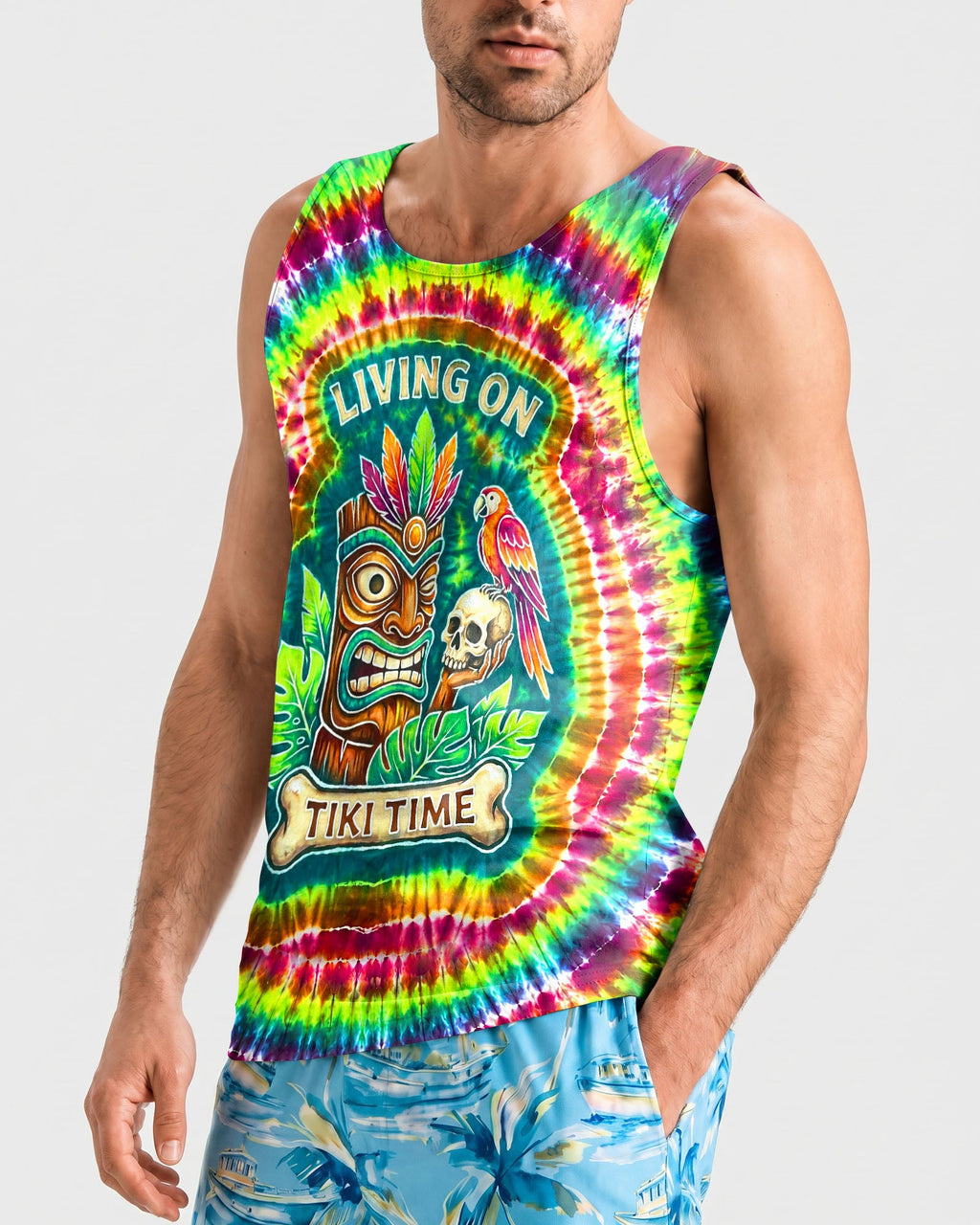 LIVING ON TIKI TIME SWIRL  ALL OVER PRINT - TLNT2706261