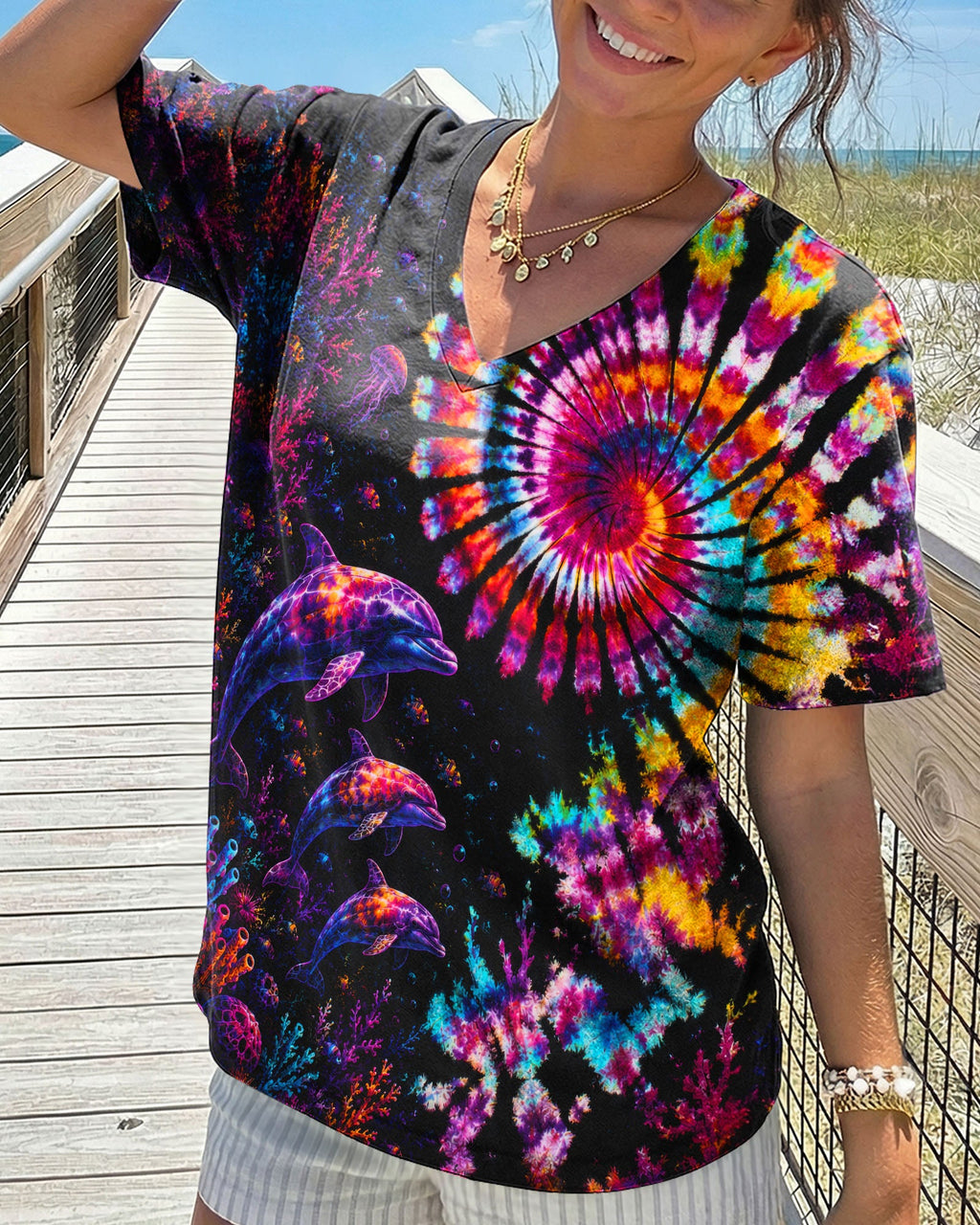 NEON OCEAN WONDERLAND DOLPHIN ALL OVER PRINT - TLTW0206262