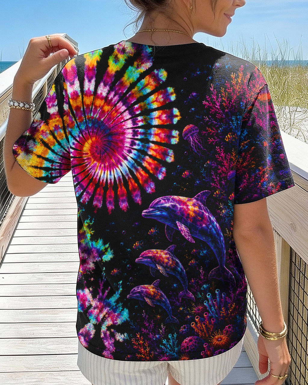 NEON OCEAN WONDERLAND DOLPHIN ALL OVER PRINT - TLTW0206262