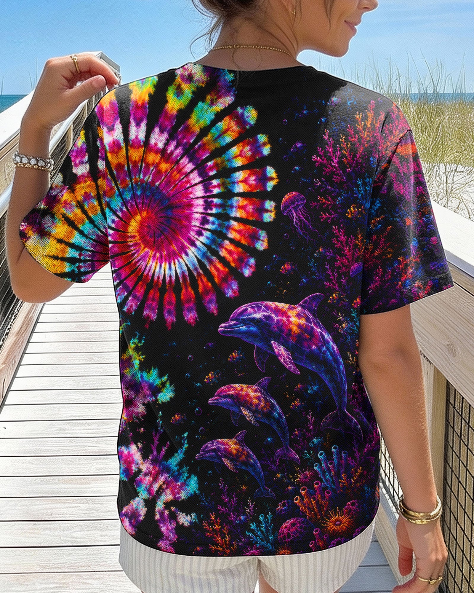 NEON OCEAN WONDERLAND DOLPHIN ALL OVER PRINT - TLTW0206262