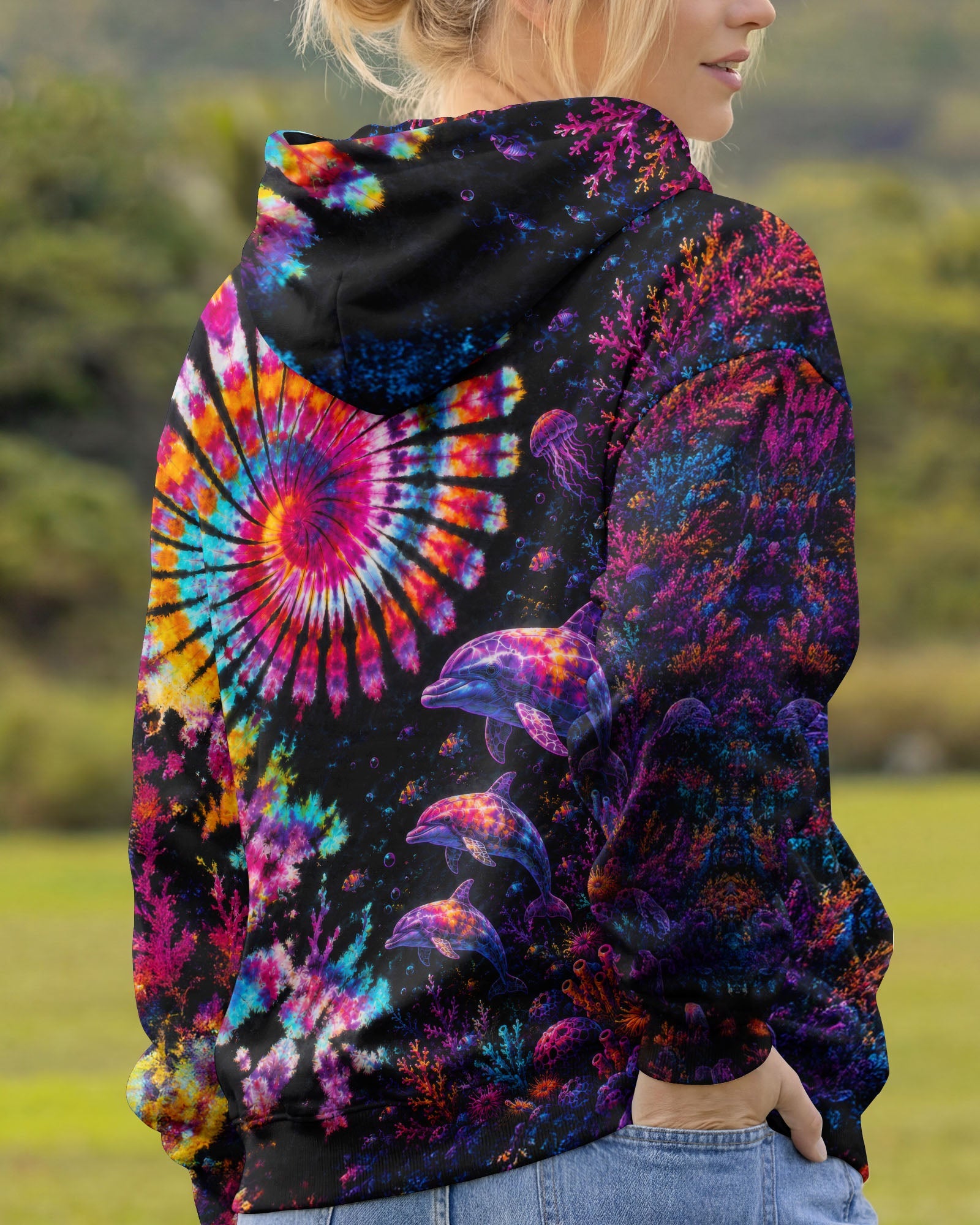 NEON OCEAN WONDERLAND DOLPHIN ALL OVER PRINT - TLTW0206262