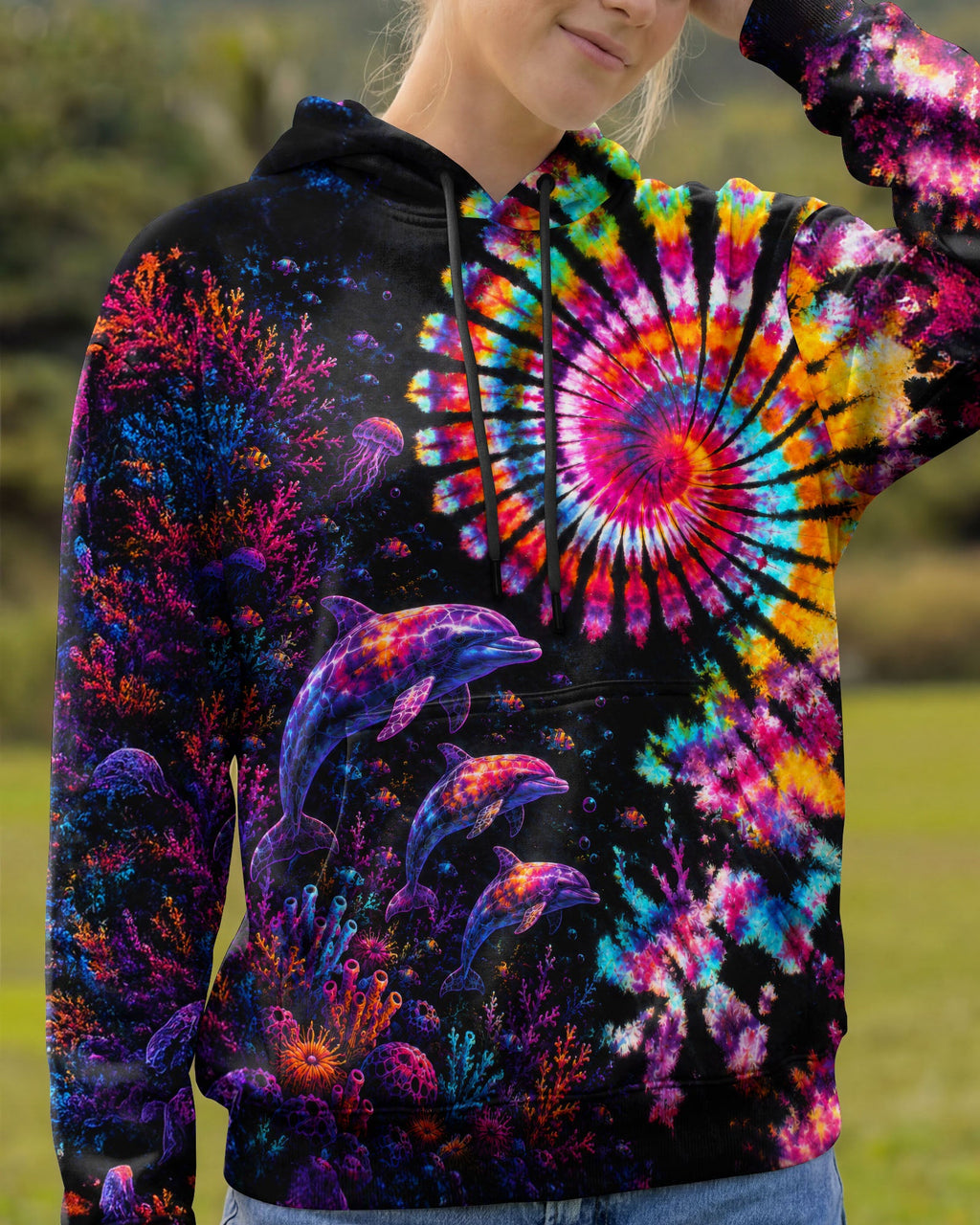 NEON OCEAN WONDERLAND DOLPHIN ALL OVER PRINT - TLTW0206262