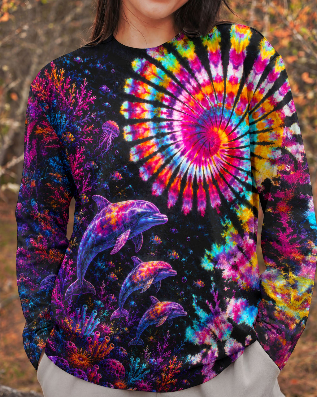 NEON OCEAN WONDERLAND DOLPHIN ALL OVER PRINT - TLTW0206262
